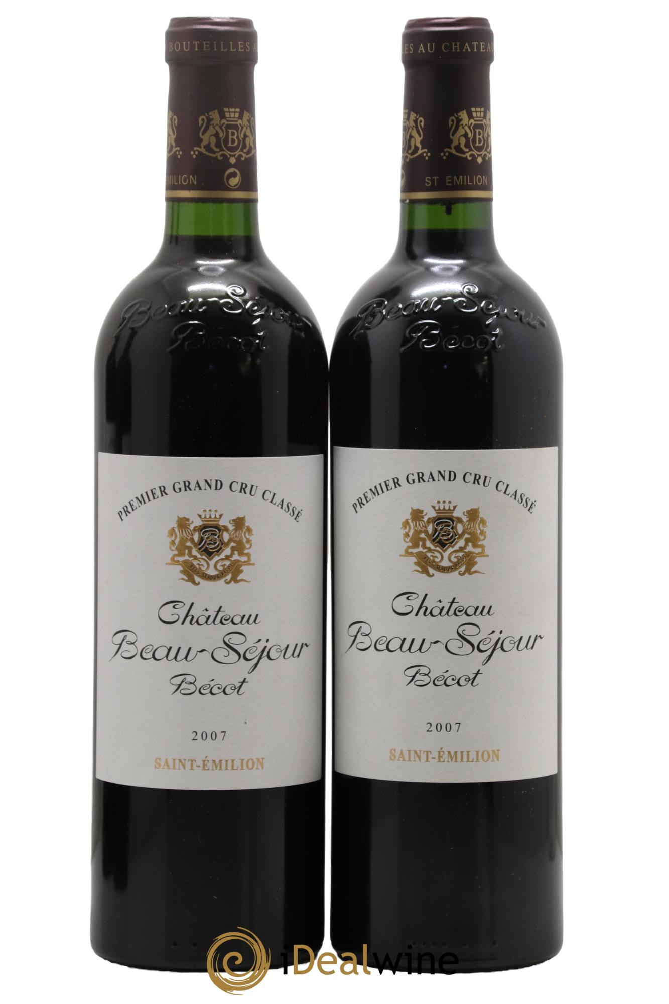 Château Beau-Séjour Bécot 1er Grand Cru Classé B 2007 - Lot de 2 bouteilles - 0