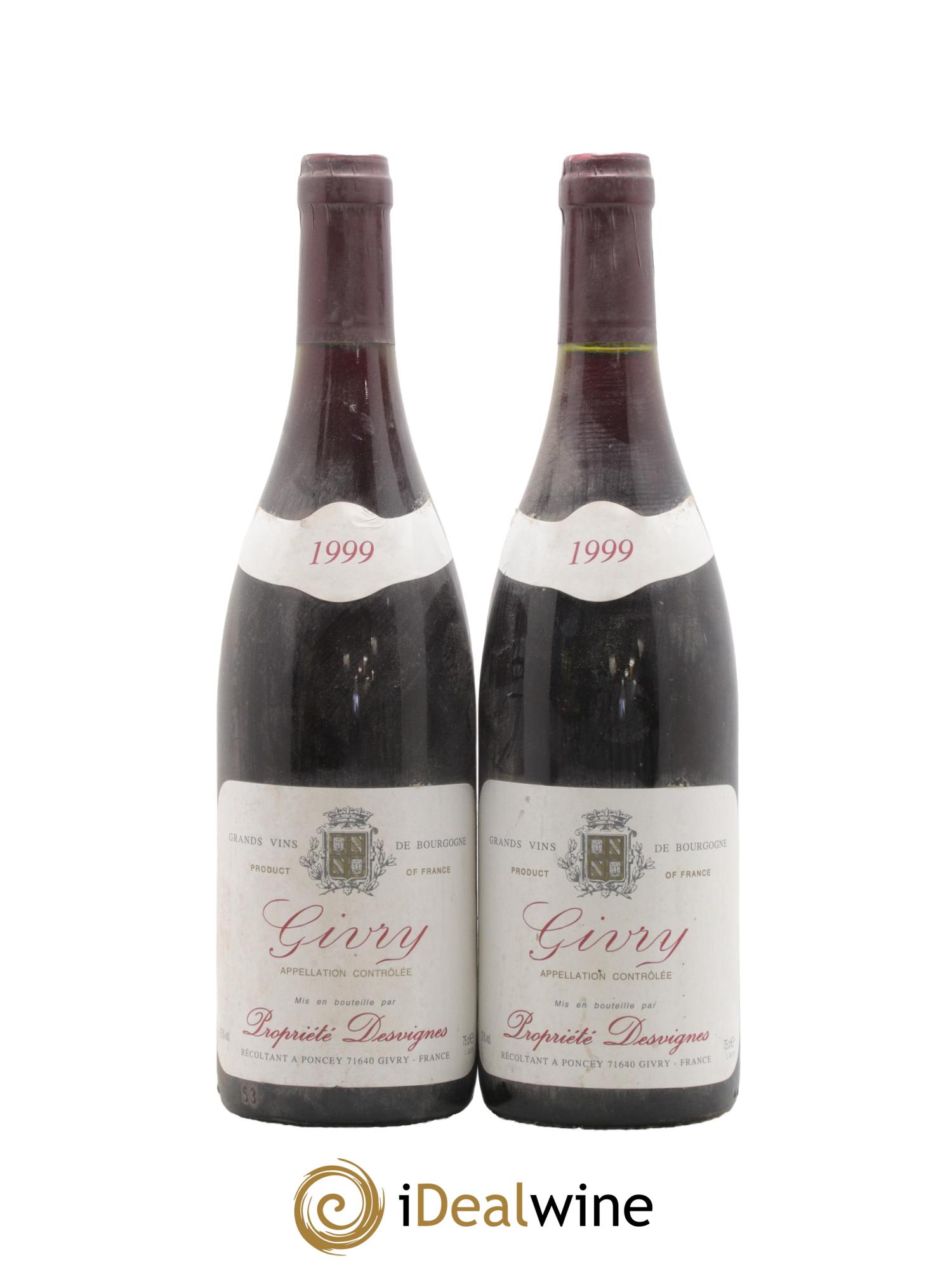 Givry Desvignes 1999 - Lot de 2 bouteilles - 0