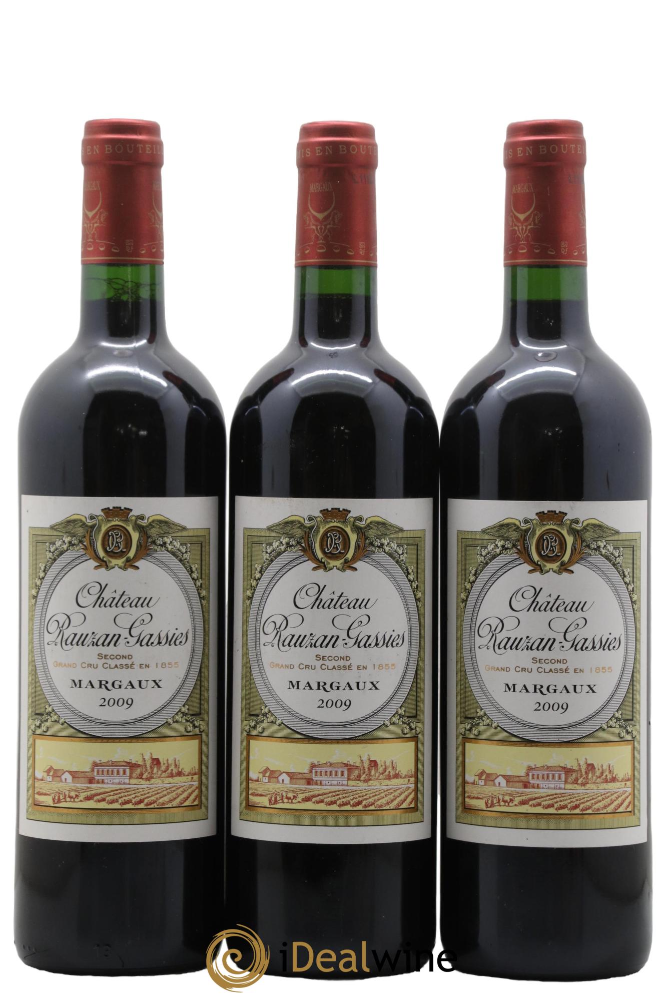 Château Rauzan-Gassies 2ème Grand Cru Classé  2009 - Lot de 3 bouteilles - 0