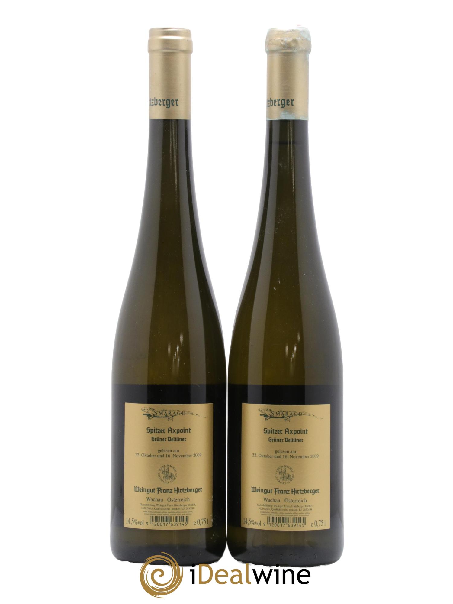 Autriche Gruner Weltliner Smaragd Hirtzberger 2009 - Lot de 2 bouteilles - 1