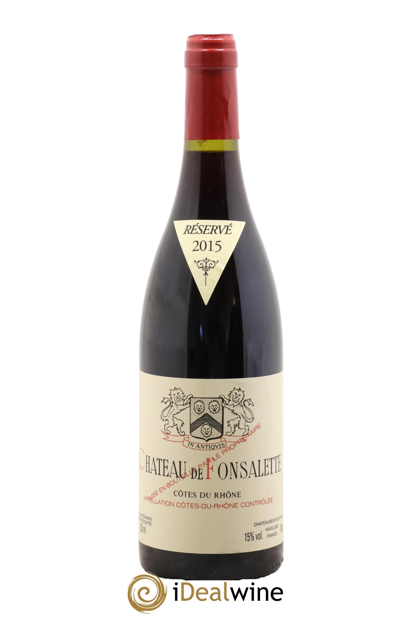 Côtes-du-Rhône Château de Fonsalette Emmanuel Reynaud 2015 - Lot de 1 bouteille - 0
