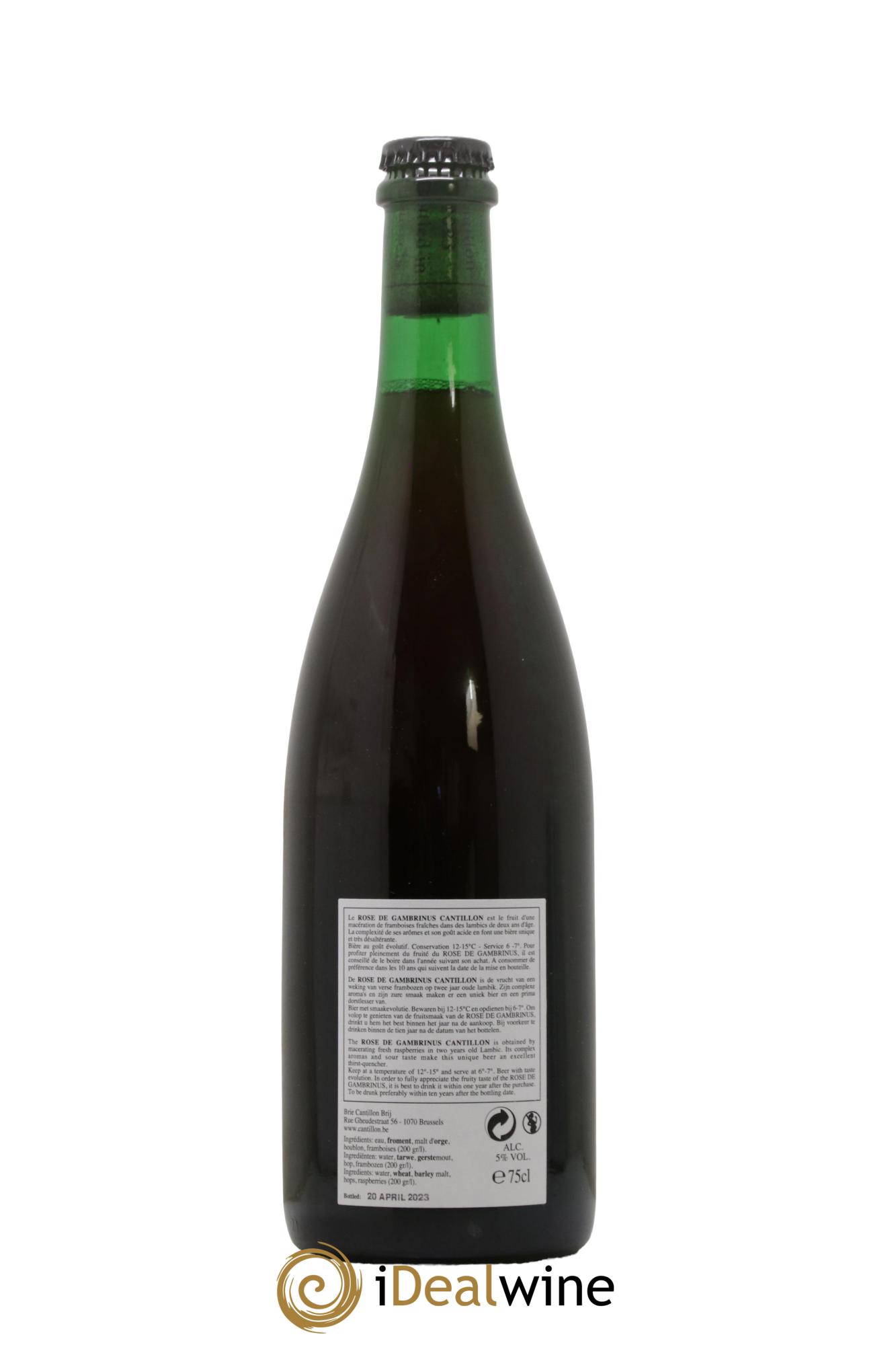 Bière Rosé de Gambrinus Lambic (bottled 2023) - Lot de 1 bouteille - 1