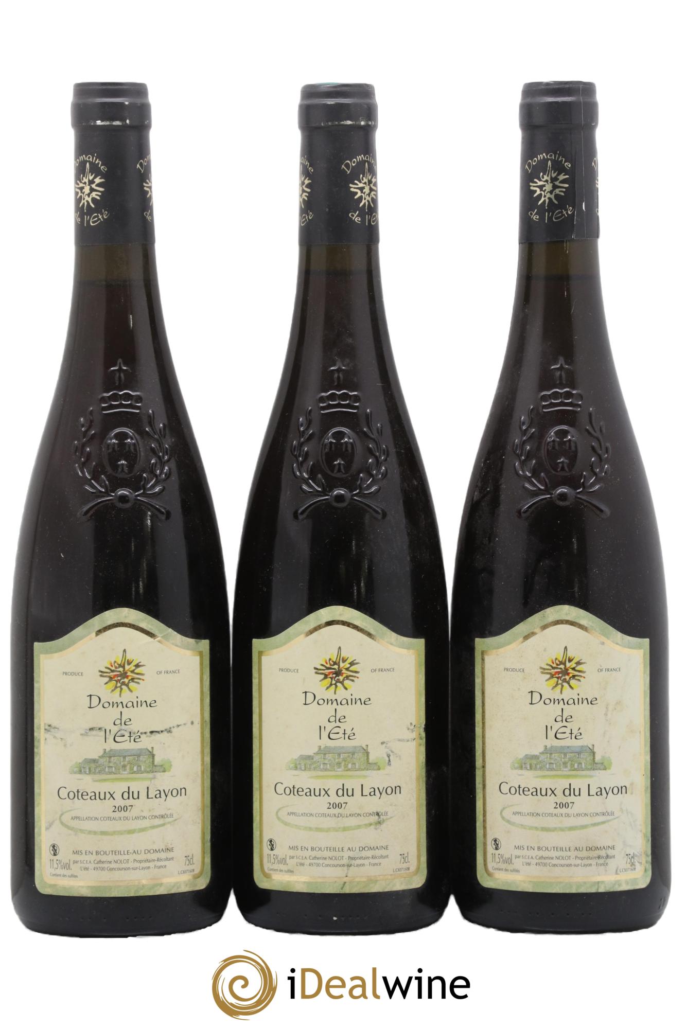Coteaux du Layon Domaine De L'Eté 2007 - Posten von 3 Flaschen - 0