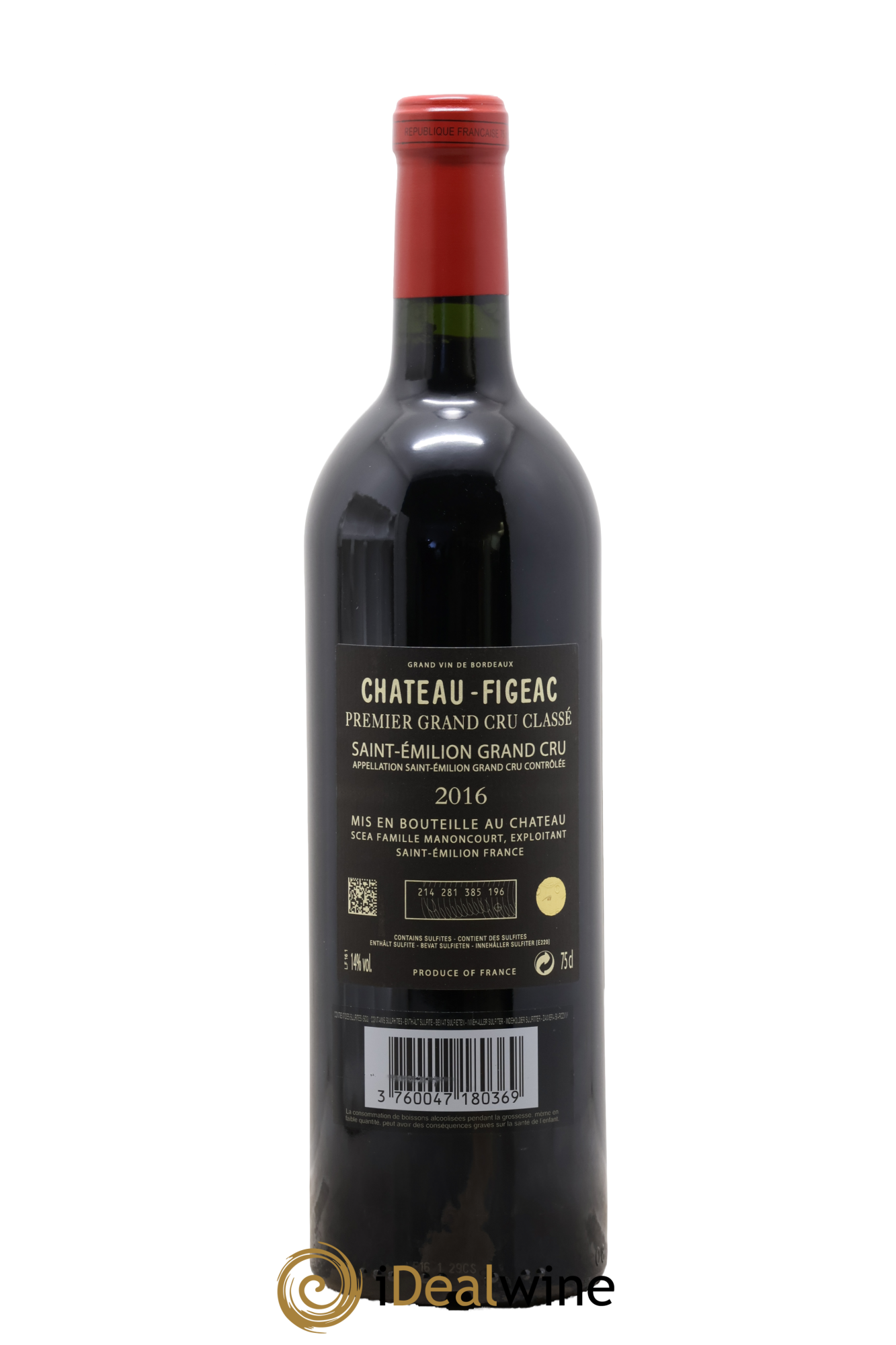Château Figeac 1er Grand Cru Classé A 2016 - Lot de 1 bouteille - 1