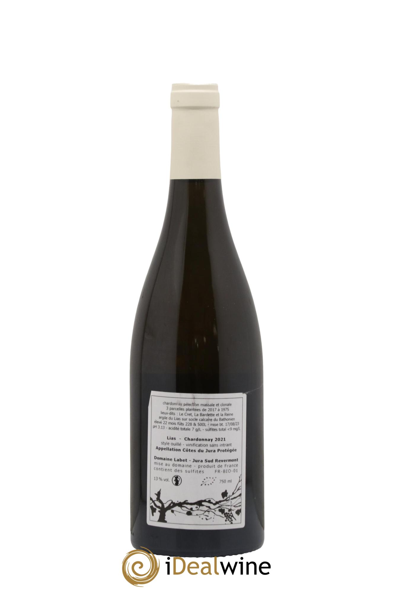 Côtes du Jura Chardonnay Lias Romain - Julien  - Charline Labet 2021 - Lot of 1 bottle - 1