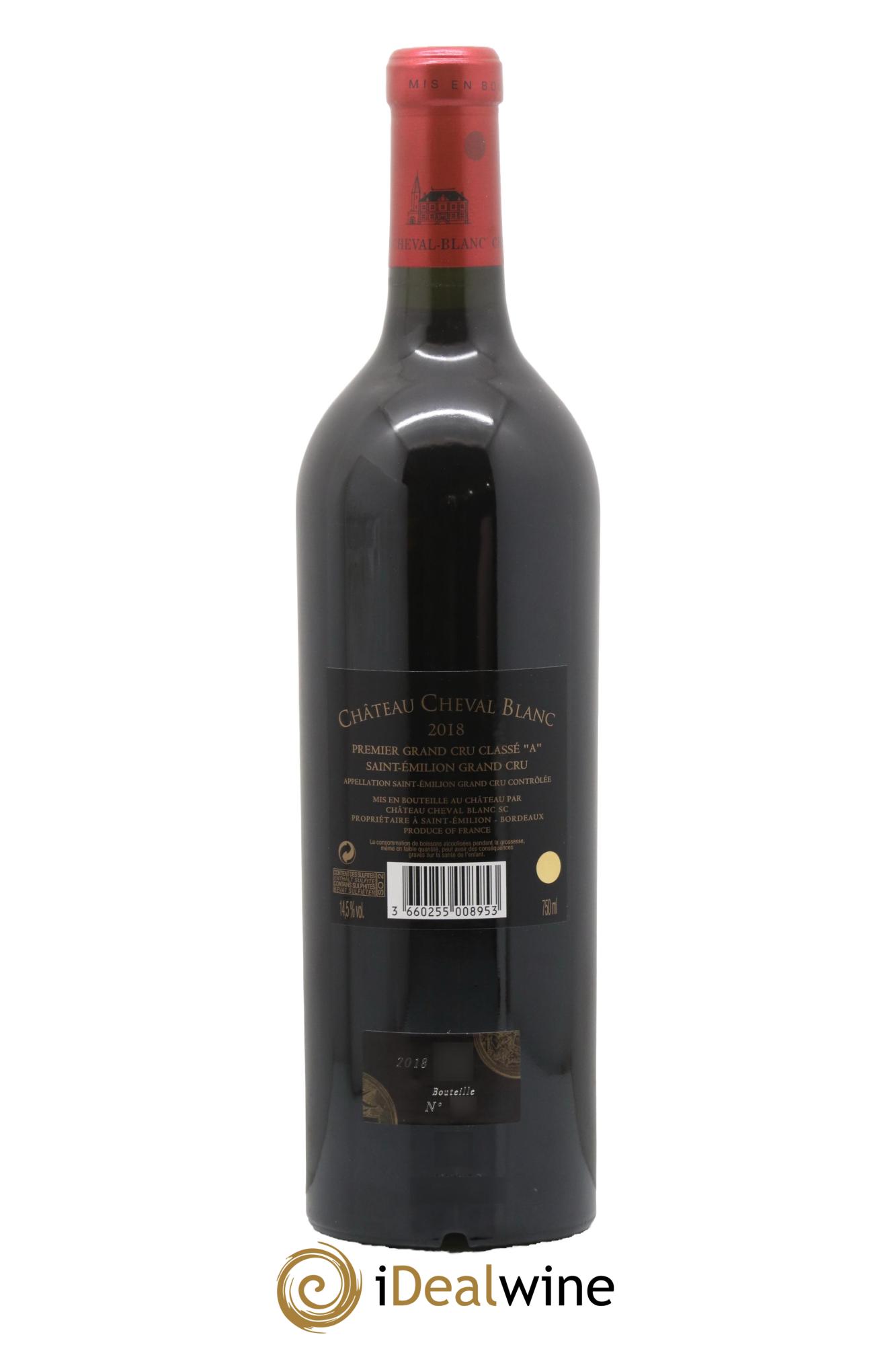 Château Cheval Blanc 1er Grand Cru Classé A 2018 - Lot de 1 bouteille - 1