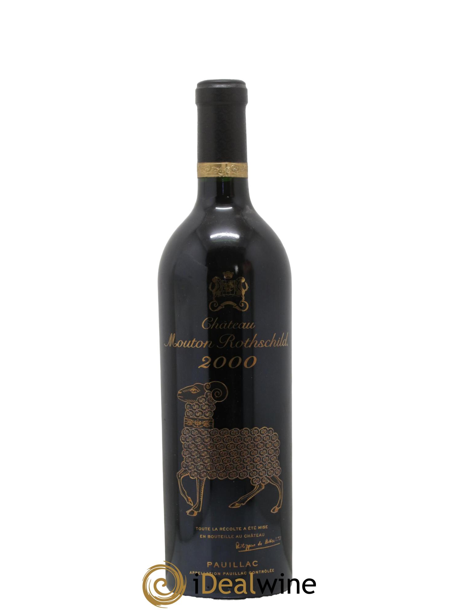 Château Mouton Rothschild 1er Grand Cru Classé 2000 - Lot de 1 bouteille - 0