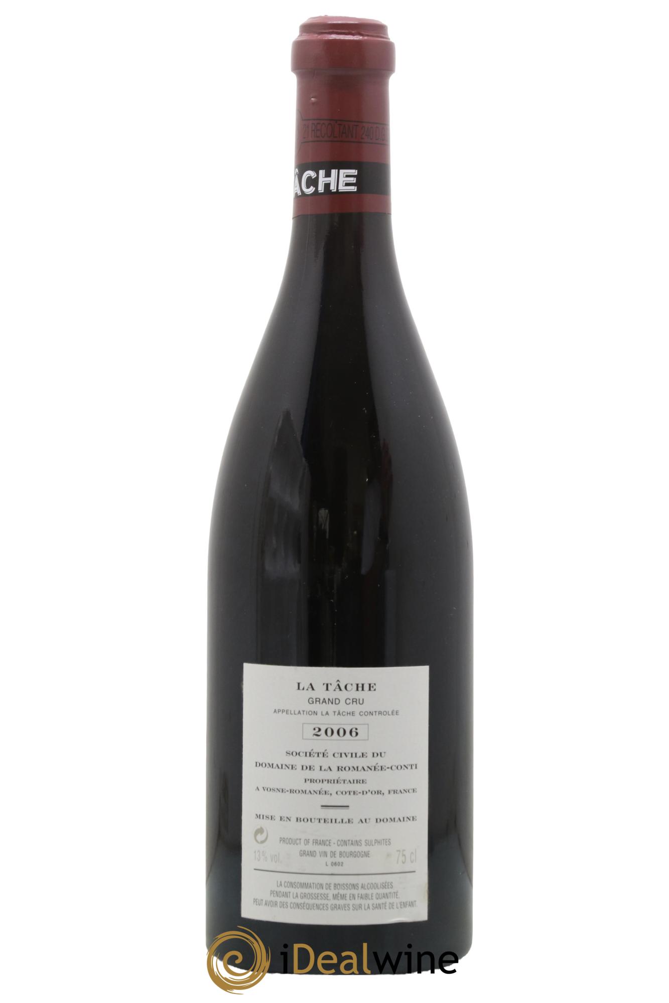 La Tâche Grand Cru Domaine de la Romanée-Conti 2006 - Lotto di 1 bottiglia - 1