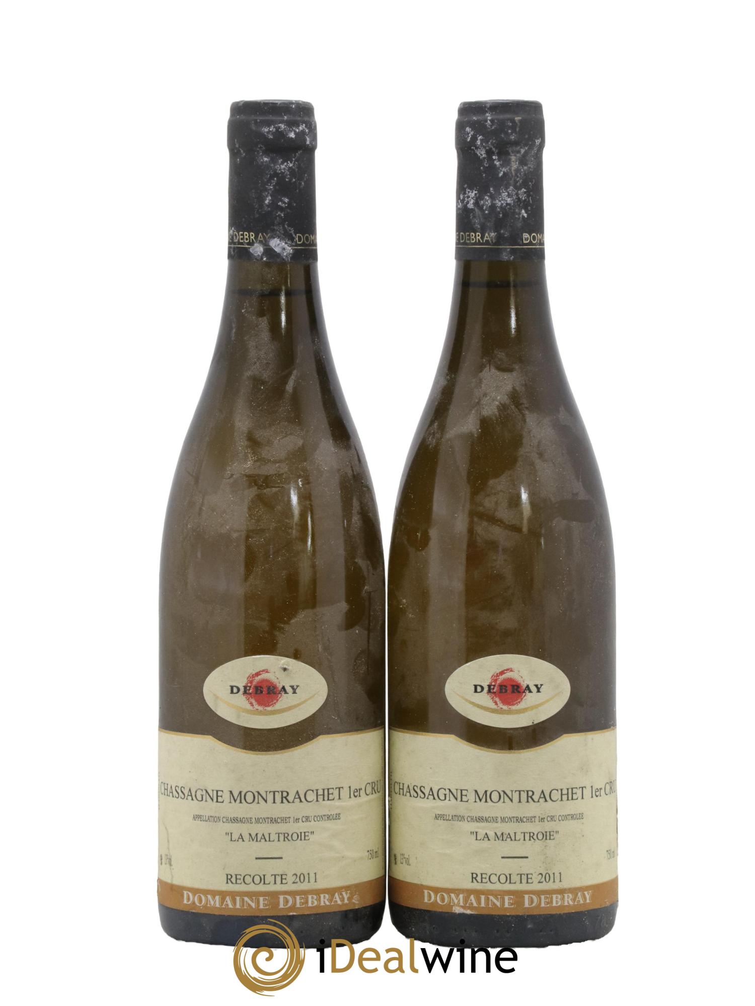 Chassagne-Montrachet 1er Cru La Maltroie Domaine Debray 2011 - Lot de 2 bouteilles - 0