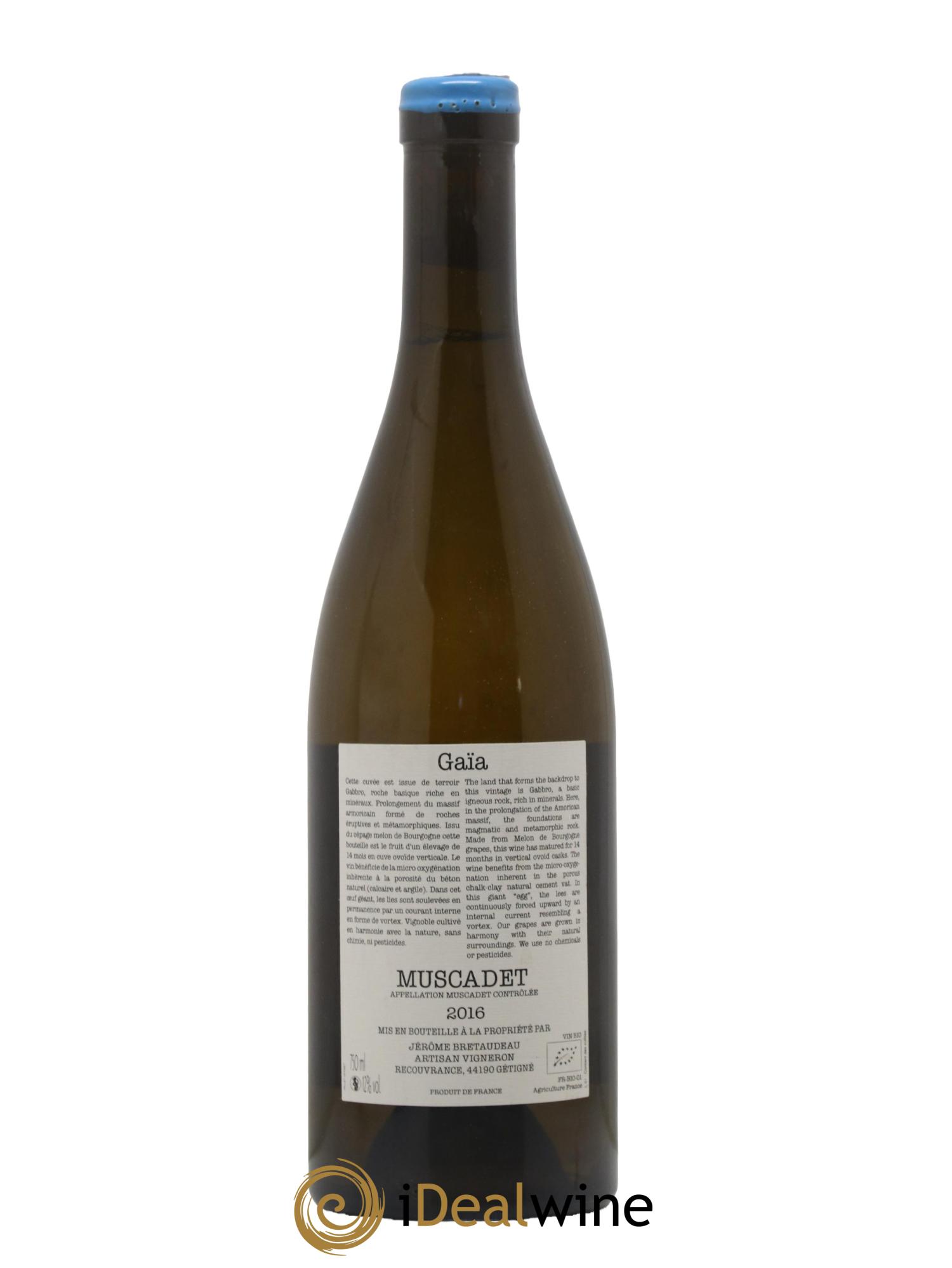 Muscadet-Sèvre-et-Maine Gaia Jérôme Bretaudeau - Domaine de Bellevue 2016 - Lotto di 1 bottiglia - 1