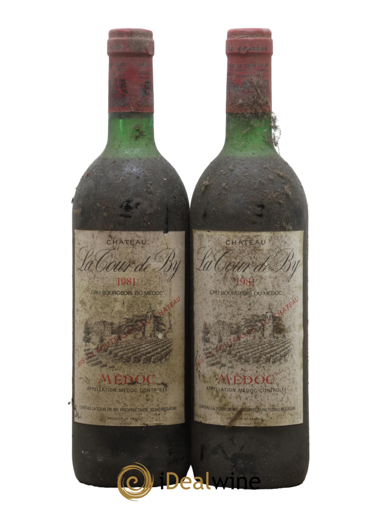 Château La Tour de By Cru Bourgeois 1981 - Lot de 2 bouteilles - 0