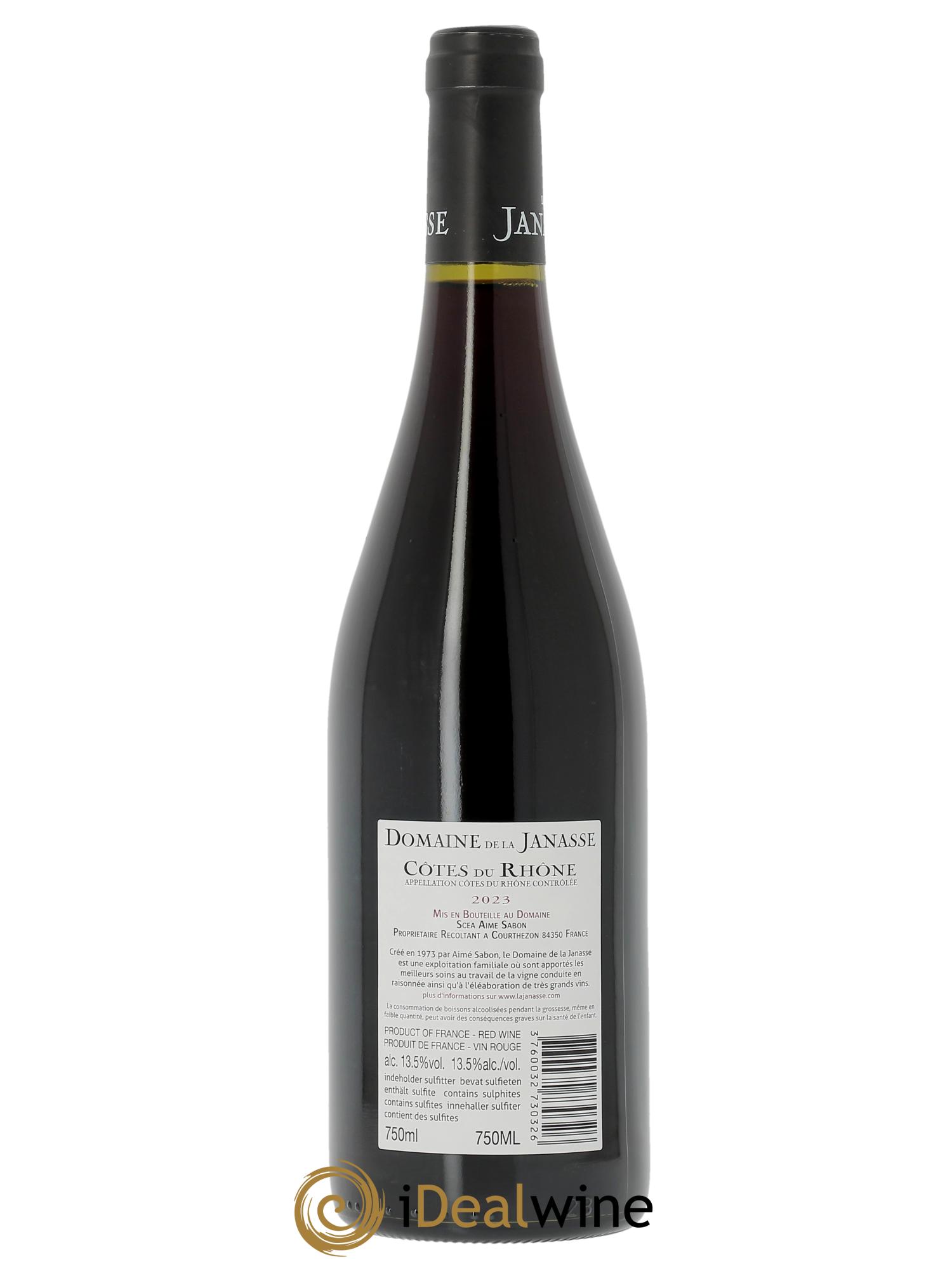 Côtes-du-Rhône La Janasse (Domaine de) Aimé Sabon  2023 - Lot de 1 bouteille - 2