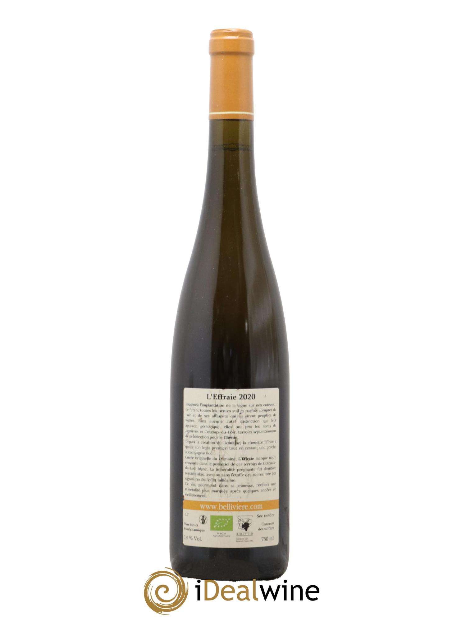 Coteaux du Loir L'Effraie Domaine de Bellivière 2020 - Lotto di 1 bottiglia - 1
