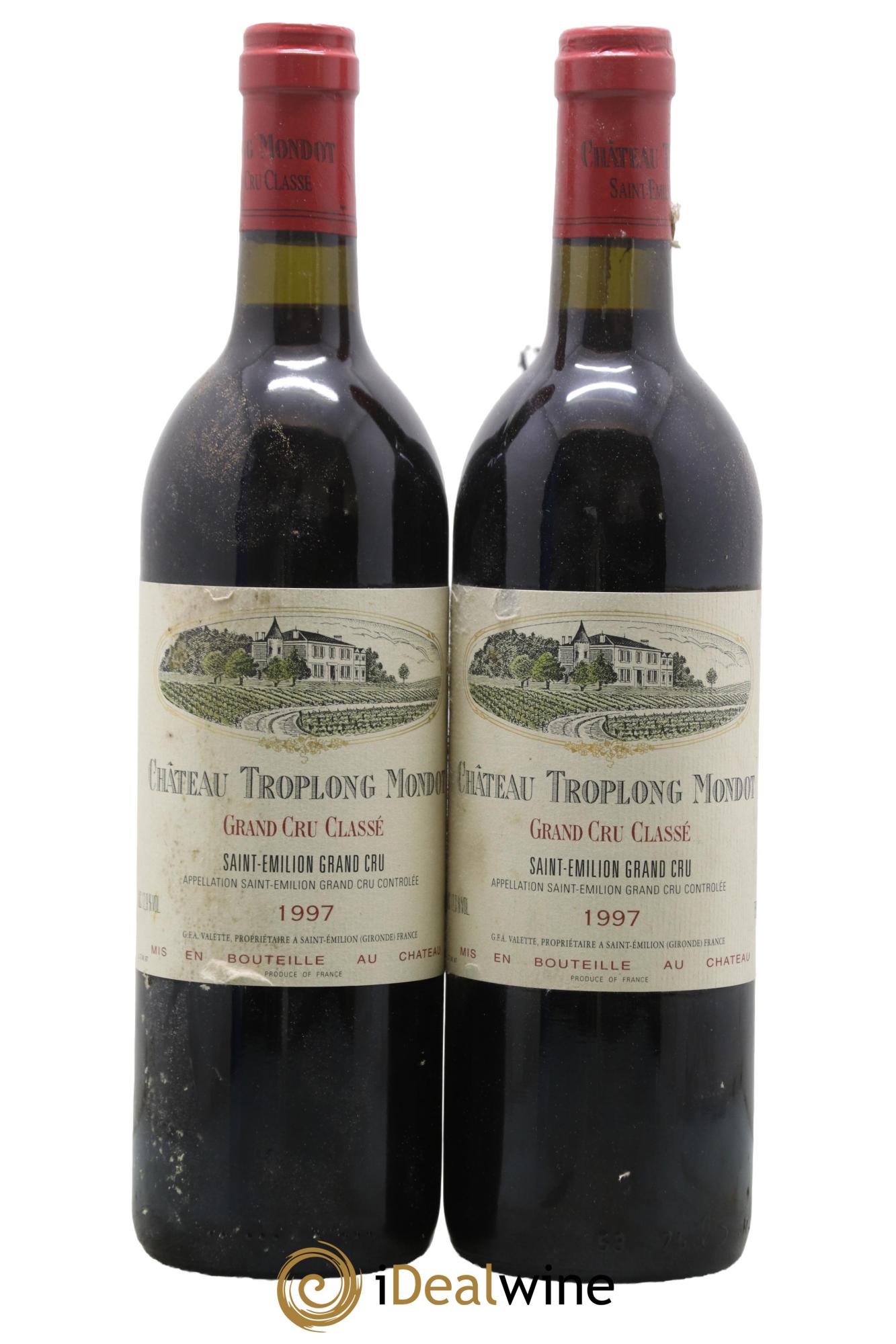 Château Troplong Mondot 1er Grand Cru Classé B 1997 - Lotto di 2 bottiglie - 0