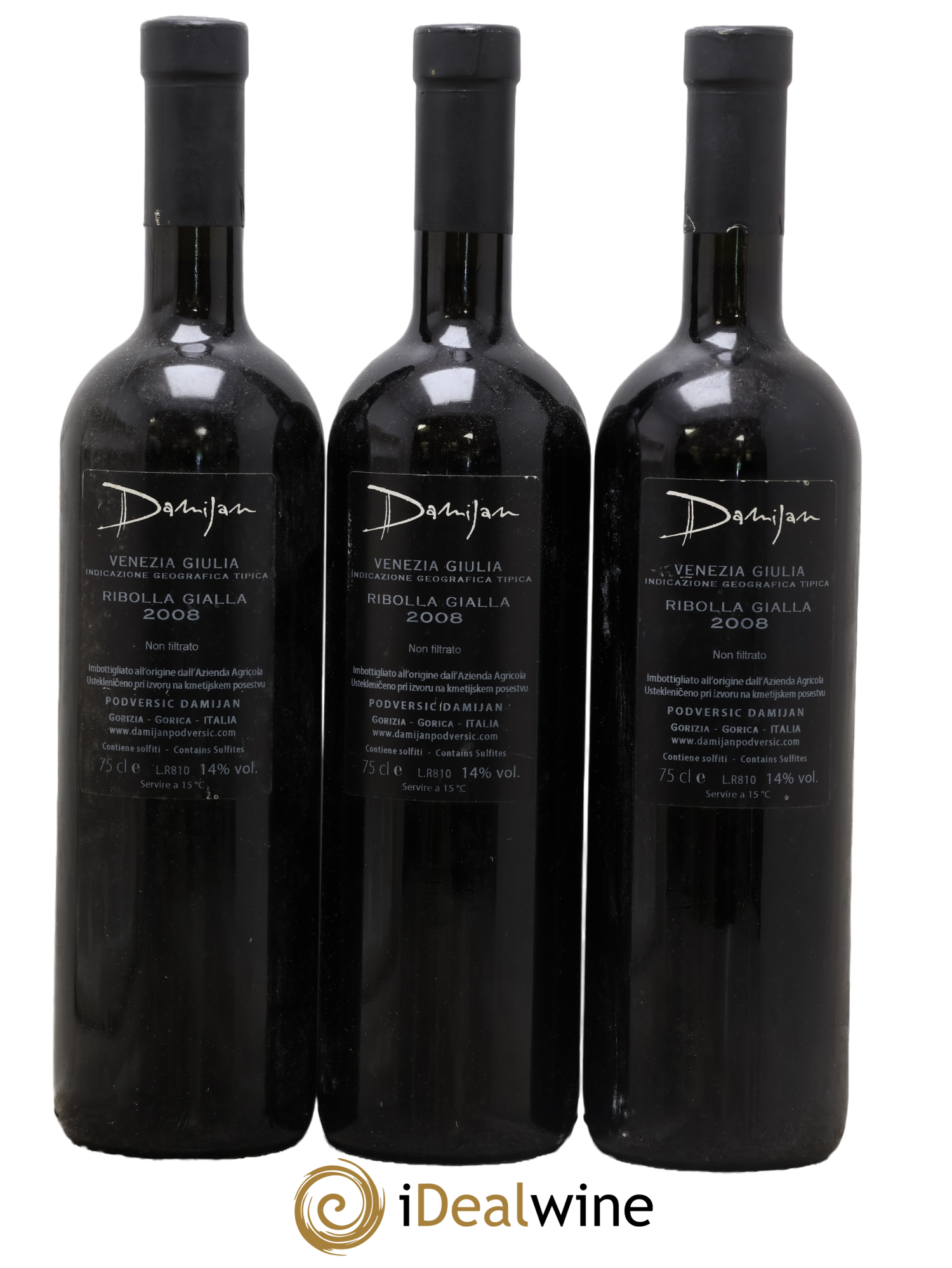 Venezia Giulia IGT Damijan Podversic Ribolla Gialla 2008 - Lot de 3 bouteilles - 1