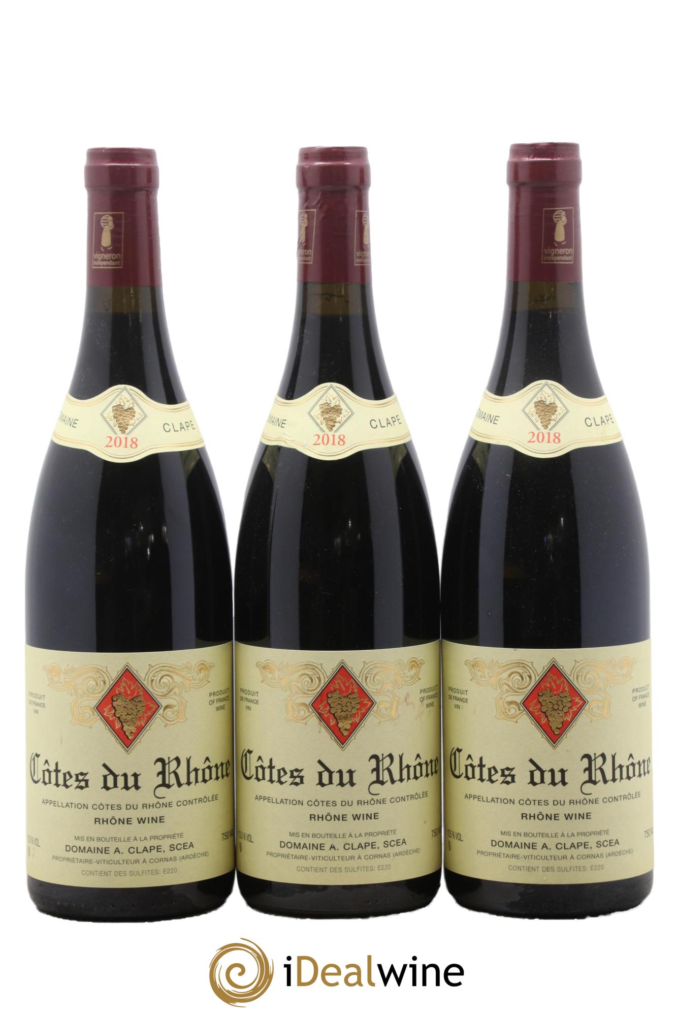 Côtes-du-Rhône Auguste Clape 2018 - Lotto di 3 bottiglie - 0