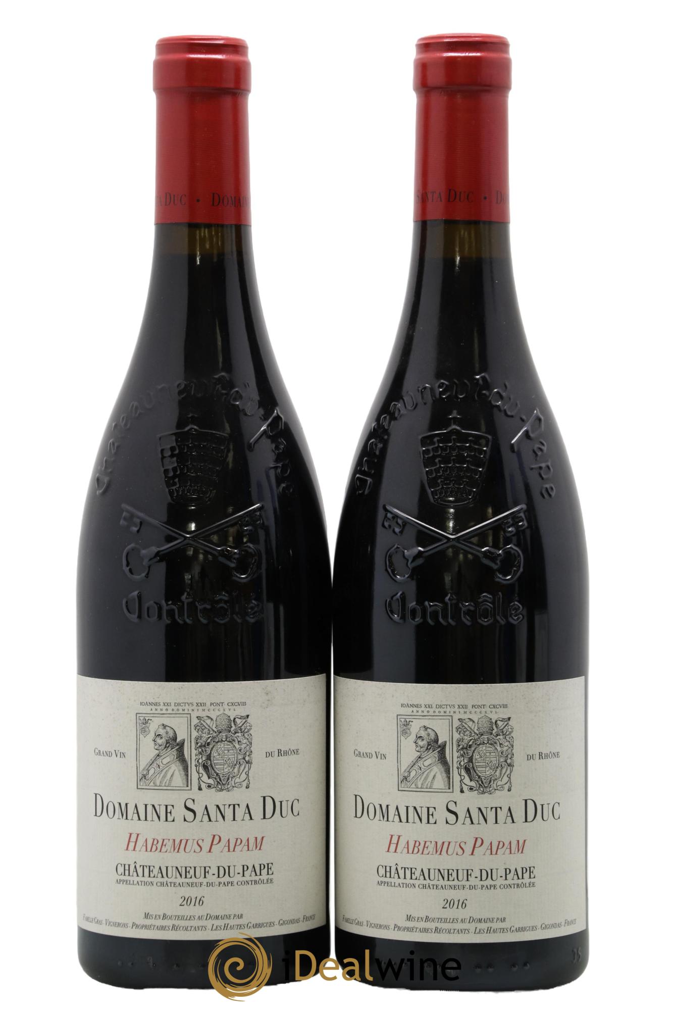 Châteauneuf-du-Pape Santa Duc (Domaine) Habemus Papam Famille Gras 2016 - Posten von 2 Flaschen - 0