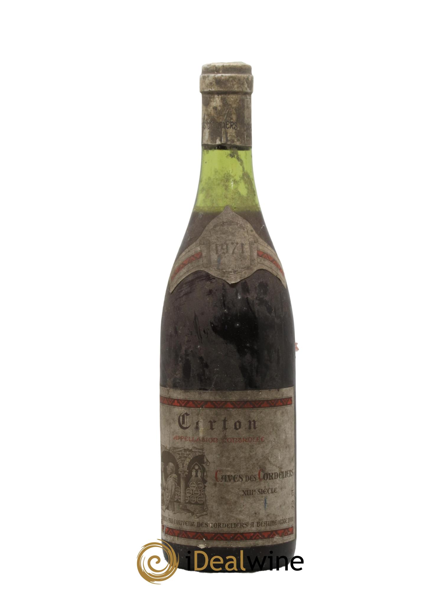 Corton Grand Cru Cave des Cordeliers 1971 - Lot de 1 bouteille - 0