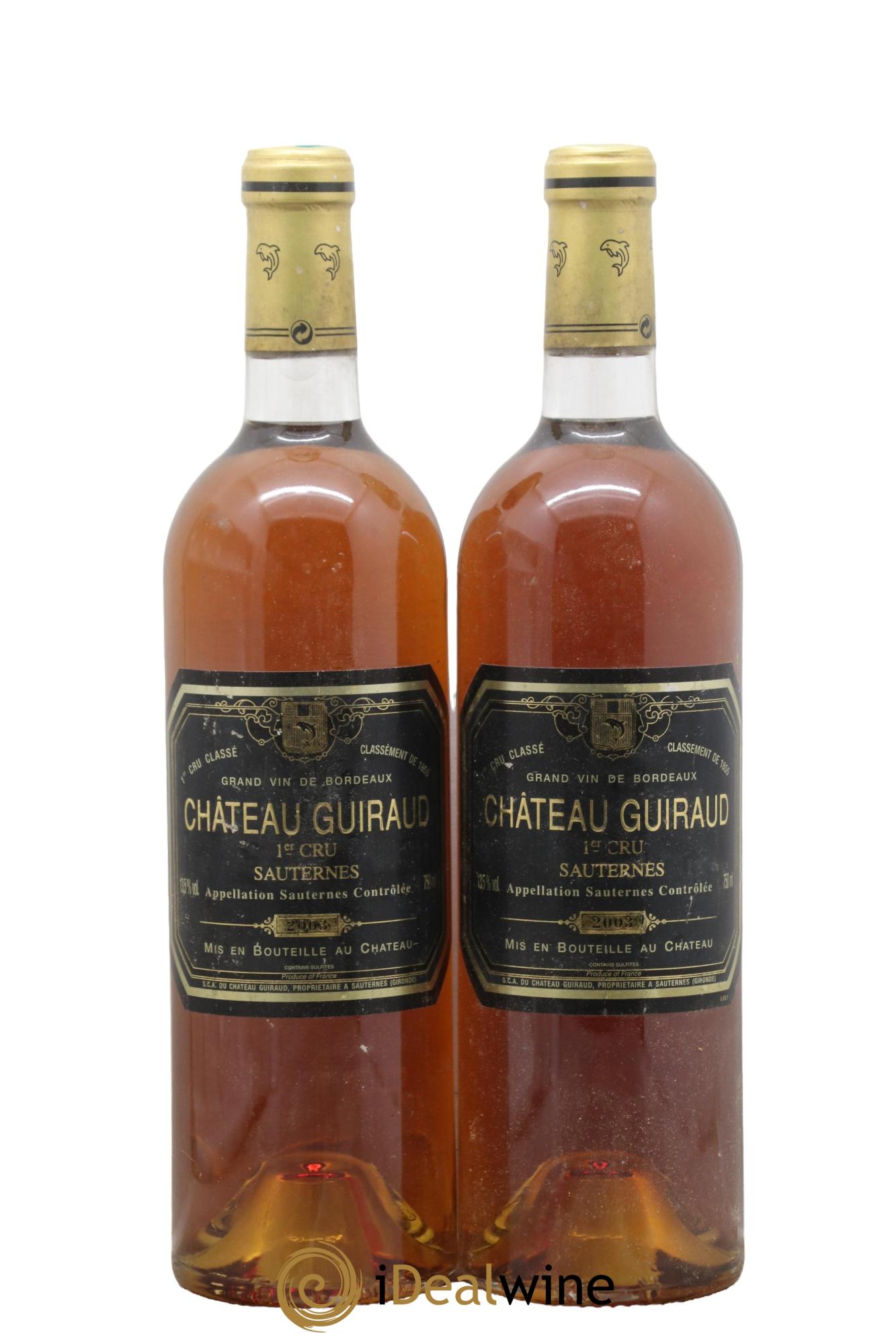Château Guiraud 1er Grand Cru Classé 2003 - Posten von 2 Flaschen - 0