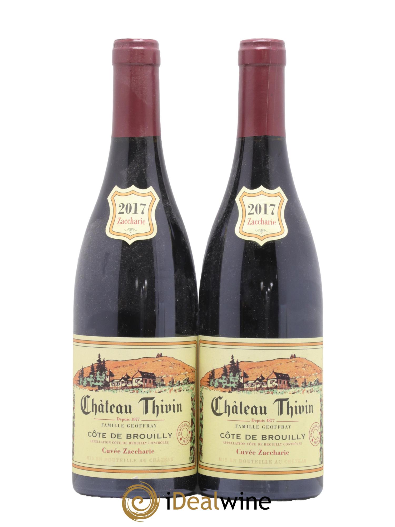Côte de Brouilly Cuvée Zaccharie Château Thivin 2017 - Lot de 2 bouteilles - 0