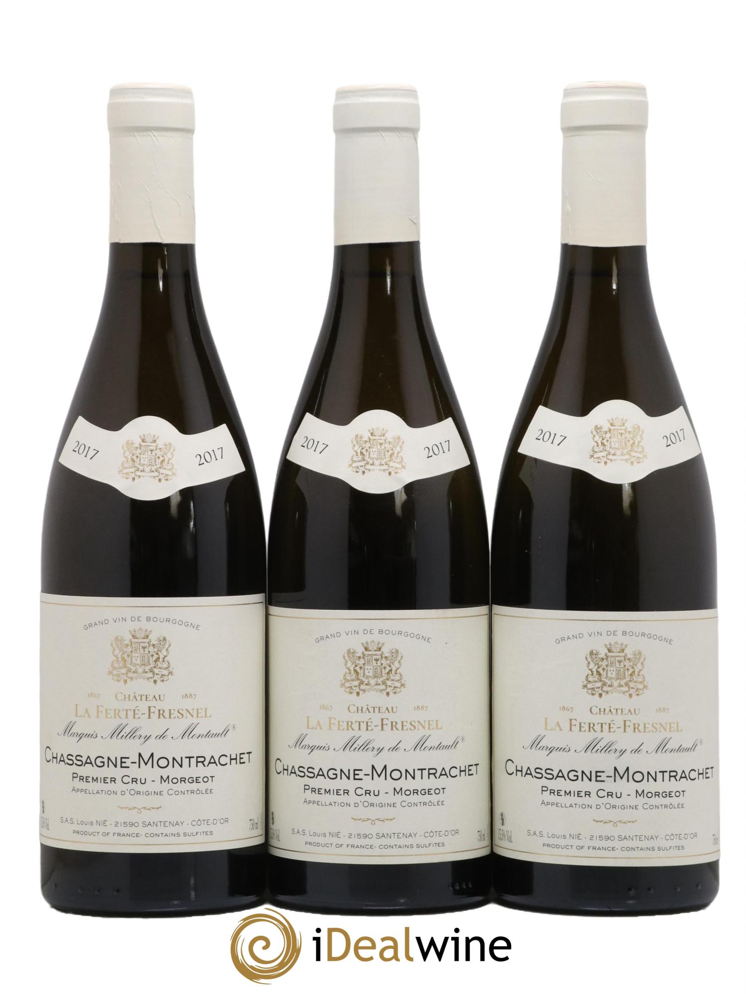 Chassagne-Montrachet 1er Cru Morgeot Château La Ferté-Fresnel 2017 - Lot de 3 bouteilles - 0