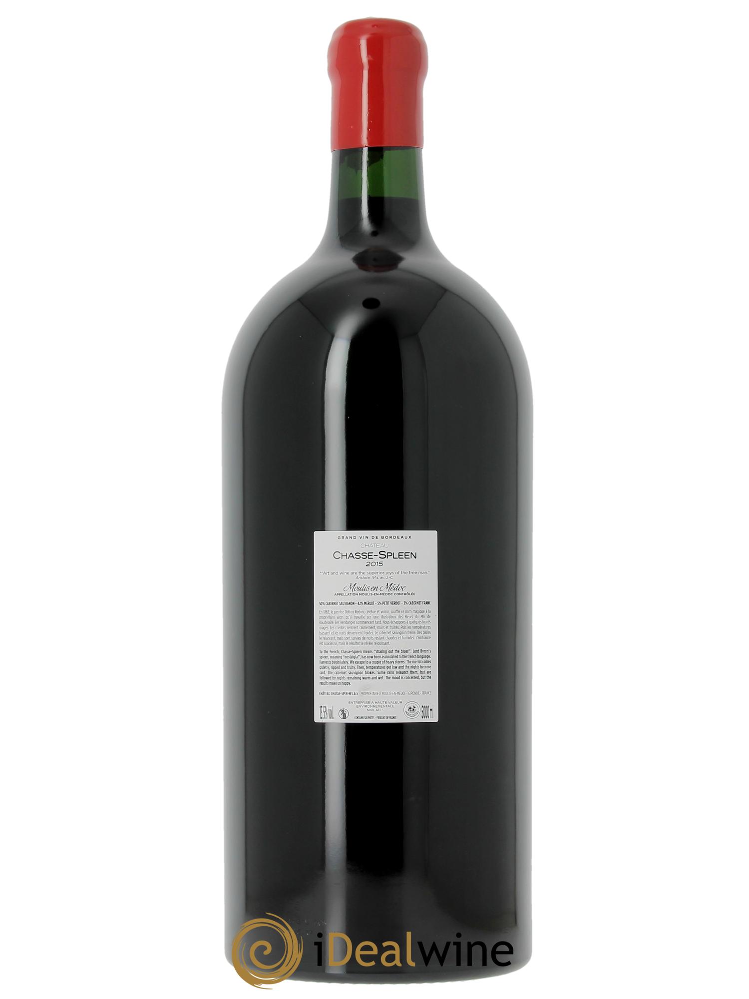 Château Chasse Spleen  2015 - Lot of 1 Jeroboam - 2