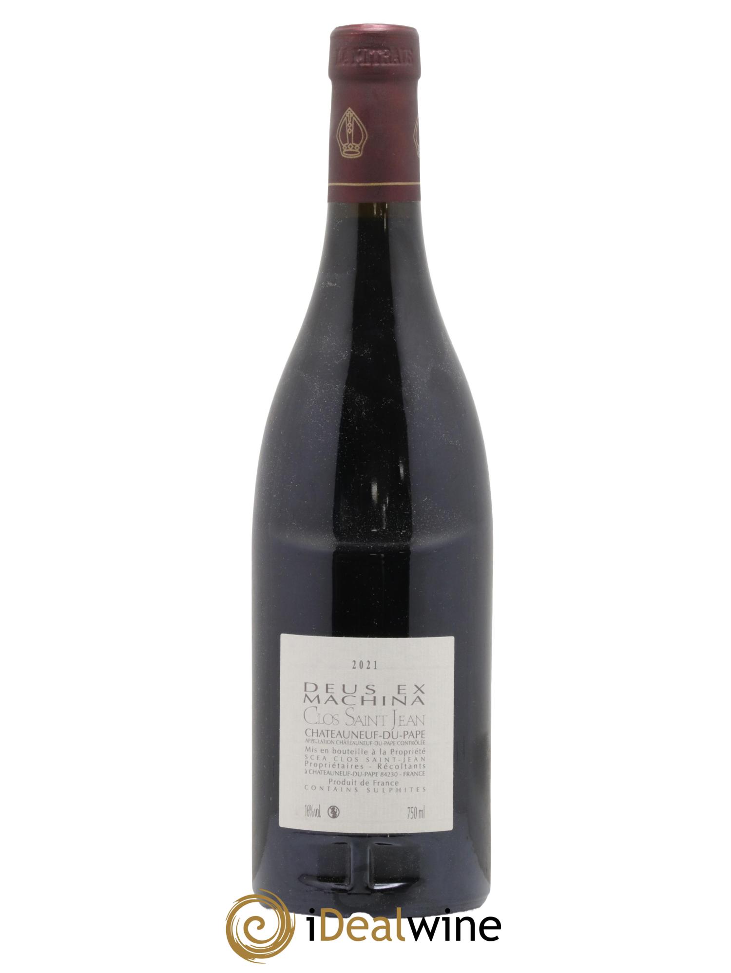 Châteauneuf-du-Pape Clos Saint-Jean Deus Ex Machina Pascal et Vincent Maurel 2021 - Lot de 1 bouteille - 1