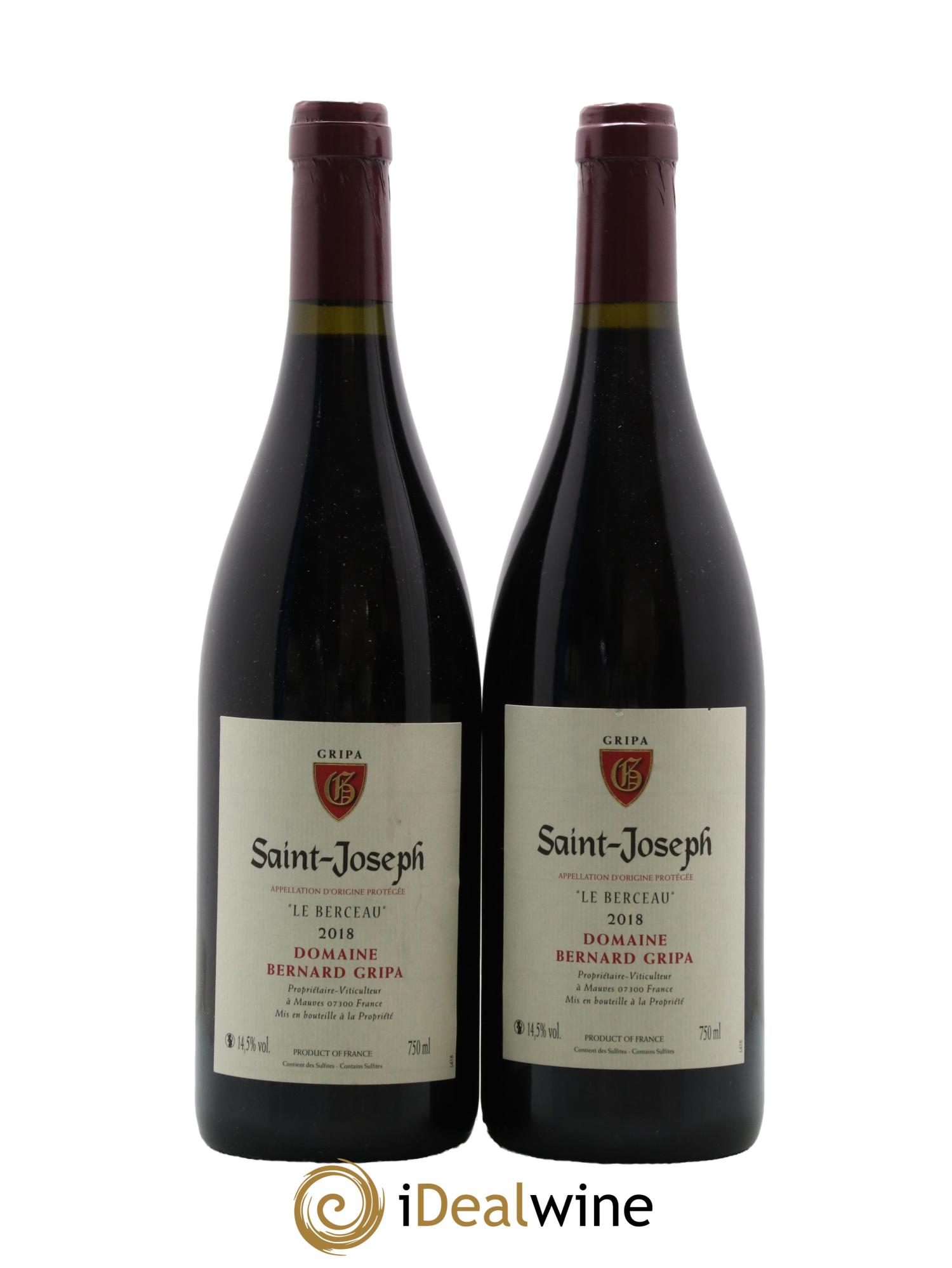 Saint-Joseph Le Berceau Bernard Gripa (Domaine) 2018 - Lot de 2 bouteilles - 0