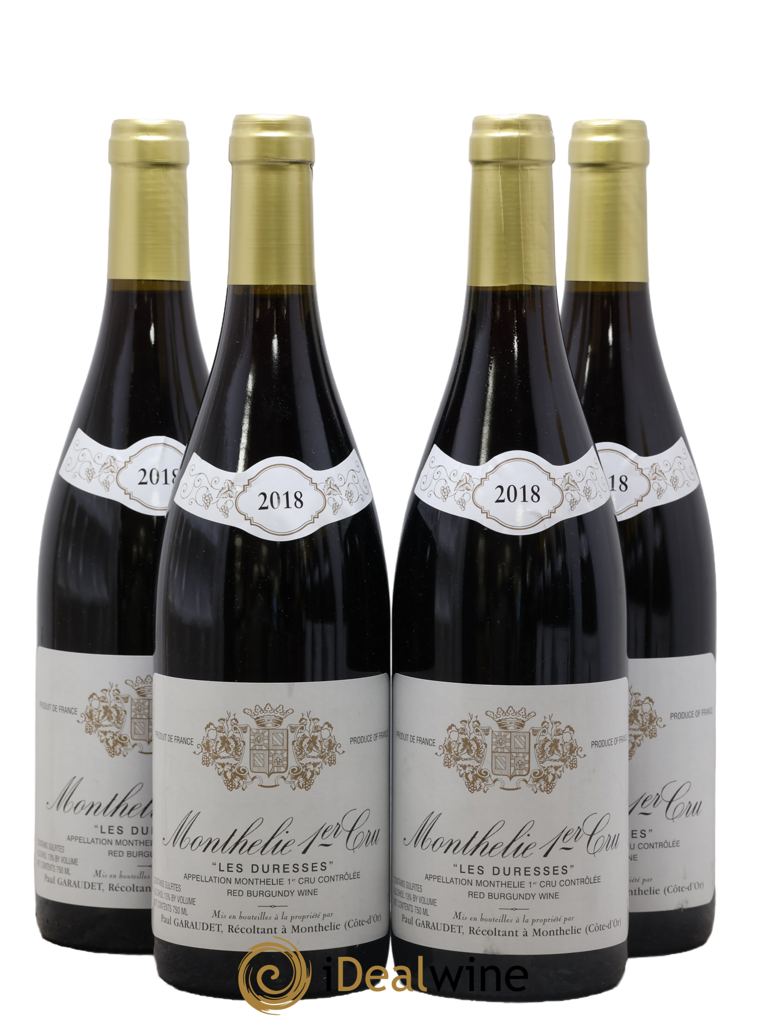 Monthélie 1er Cru Les Duresses Paul Garaudet 2018 - Lot de 4 bouteilles - 0