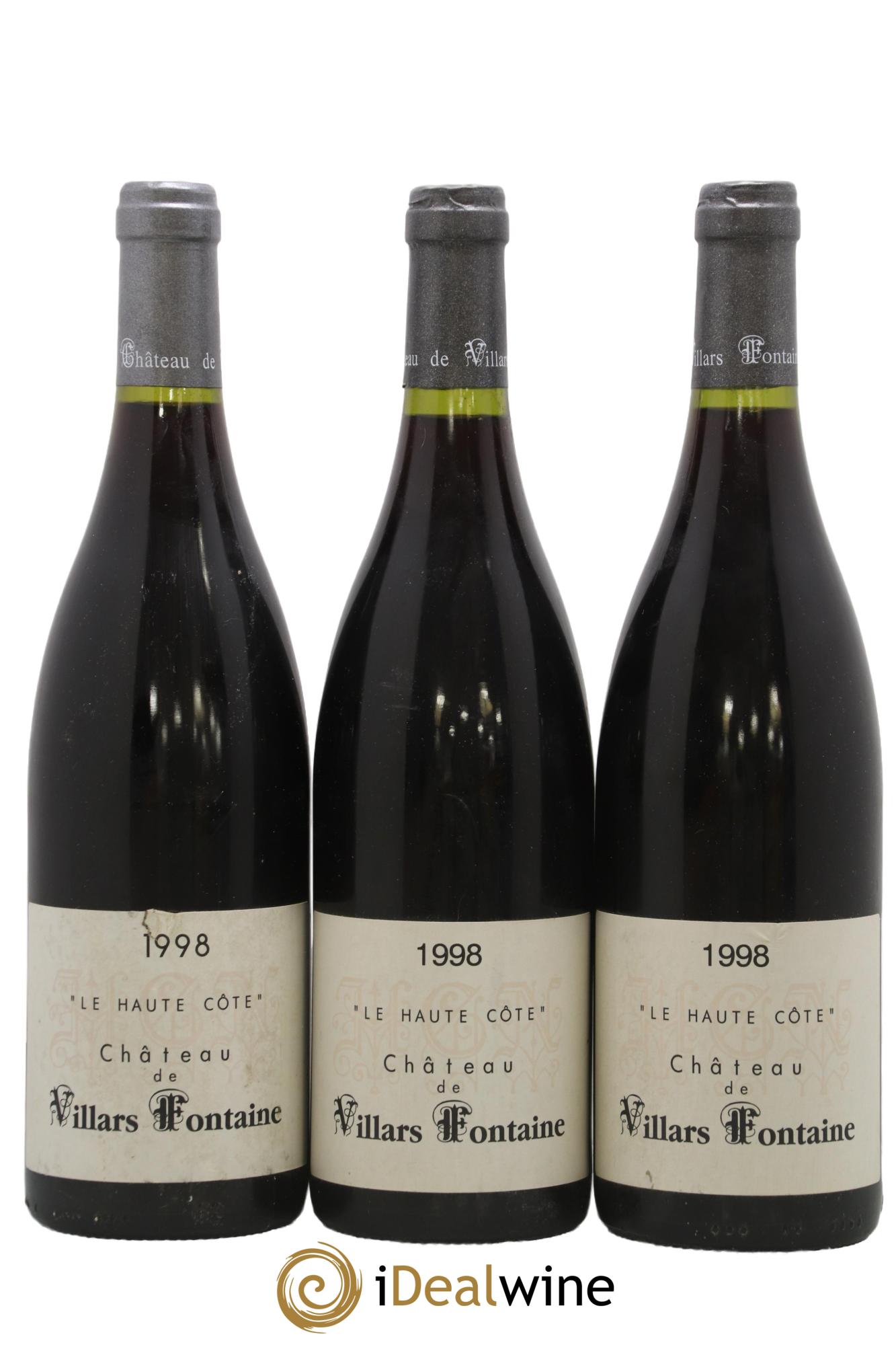 Hautes-Côtes de Nuits Le Haute Côte Château Villars Fontaine 1998 - Lot de 3 bouteilles - 0