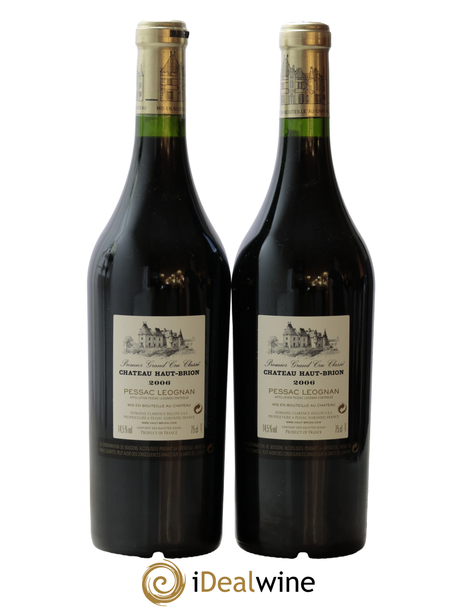 Château Haut Brion 1er Grand Cru Classé 2006 - Lot de 2 bouteilles - 1