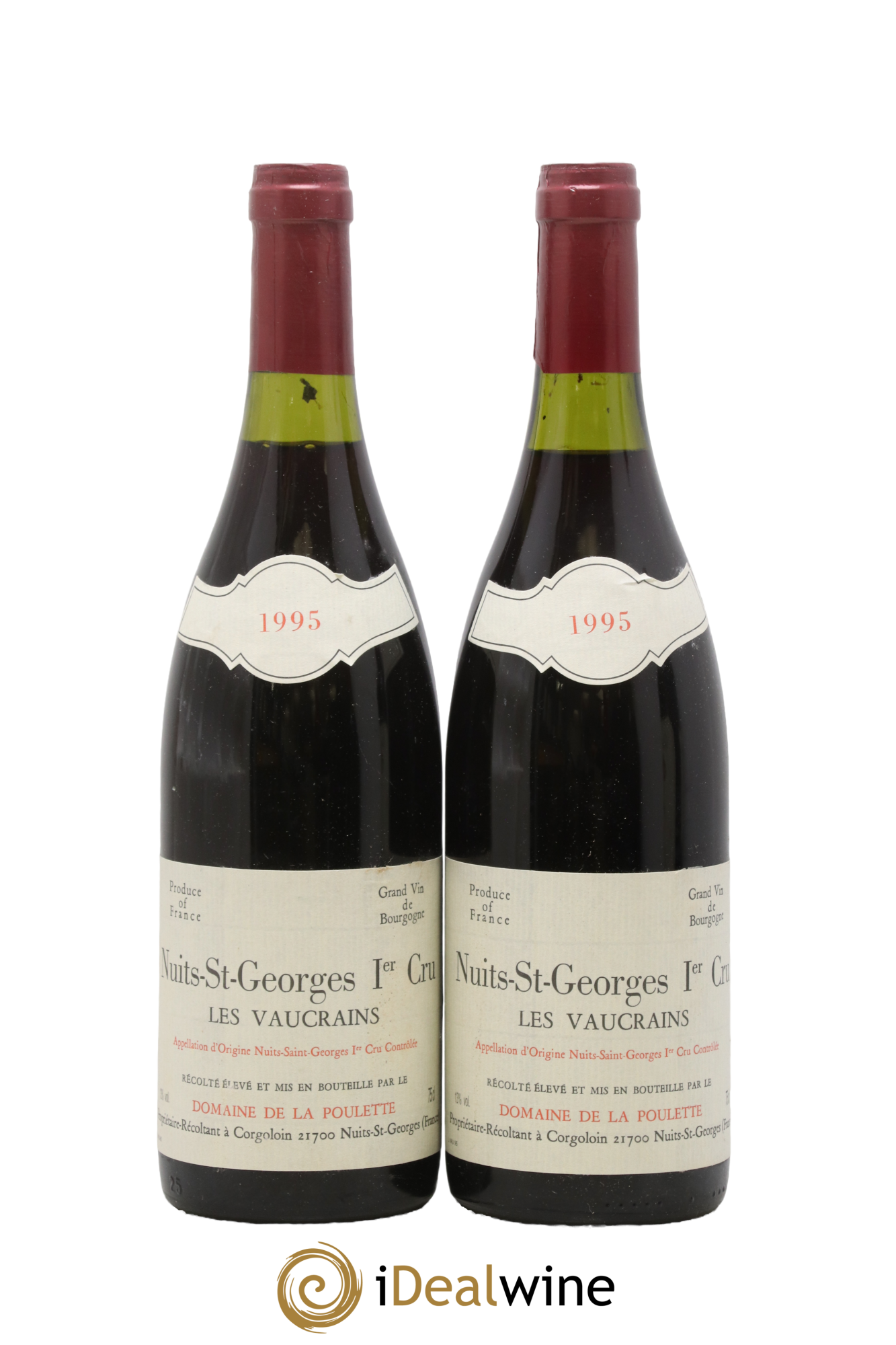 Nuits-Saint-Georges 1er Cru Les Vaucrains Domaine de la Poulette 1995 - Posten von 2 Flaschen - 0