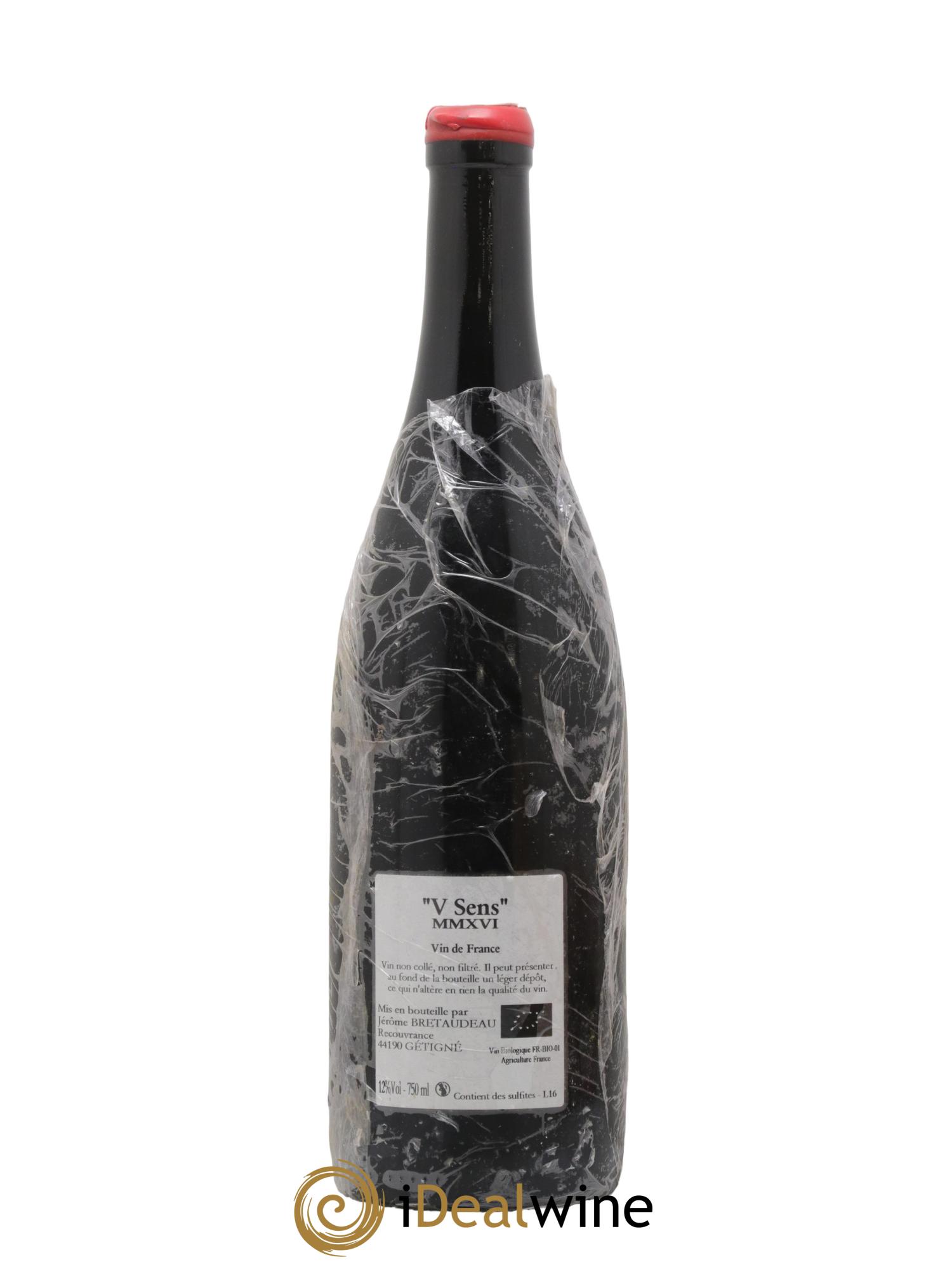 Vin de France V Sens Jérôme Bretaudeau - Domaine de Bellevue 2016 - Lot de 1 bouteille - 1