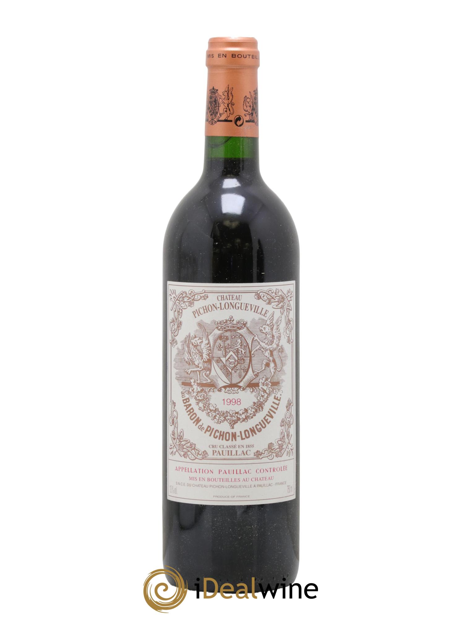 Pichon Longueville Baron 2ème Grand Cru Classé 1998 - Lot of 1 bottle - 0