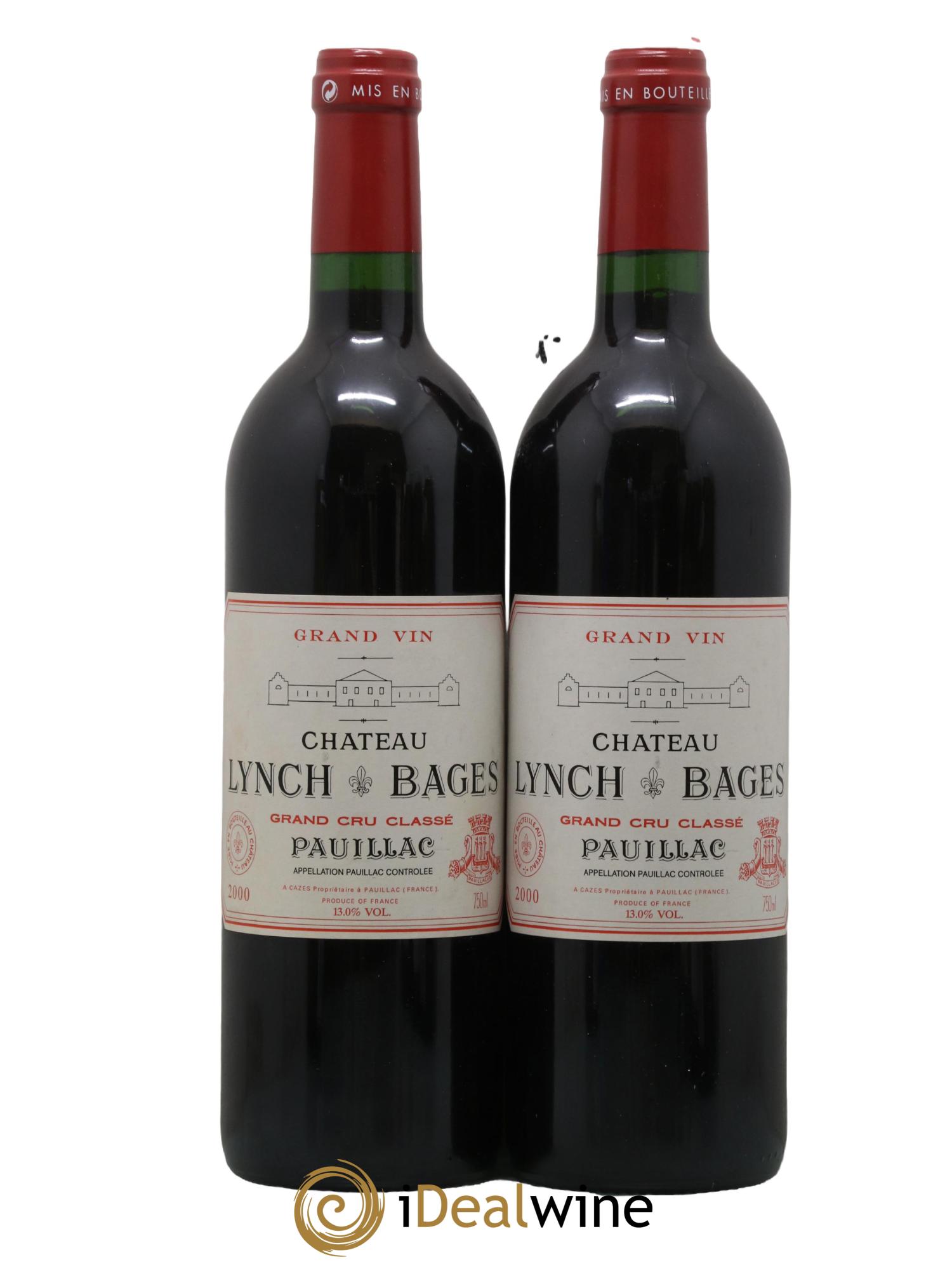 Château Lynch Bages 5ème Grand Cru Classé 2000 - Lot de 2 bouteilles - 0