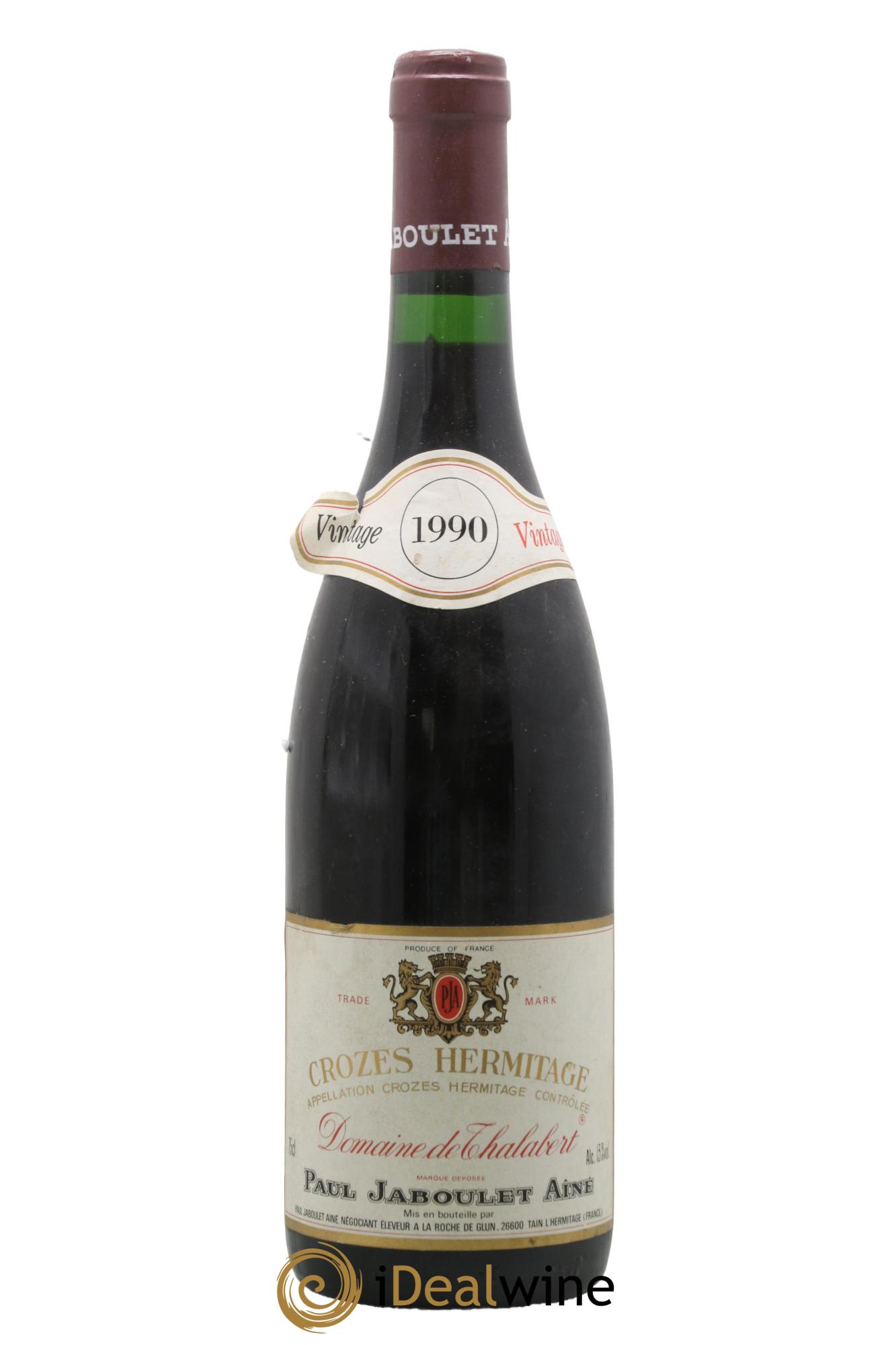 Crozes-Hermitage Domaine de Thalabert Paul Jaboulet Ainé 1990 - Lot de 1 bouteille - 0