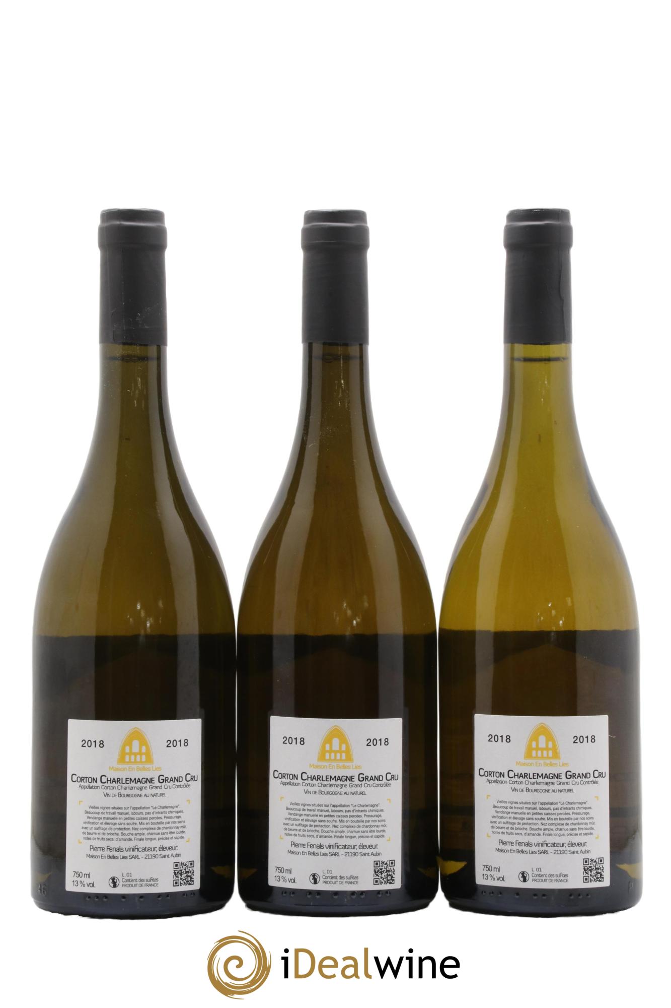 Corton-Charlemagne Grand Cru Maison En Belles Lies  2018 - Posten von 3 Flaschen - 1
