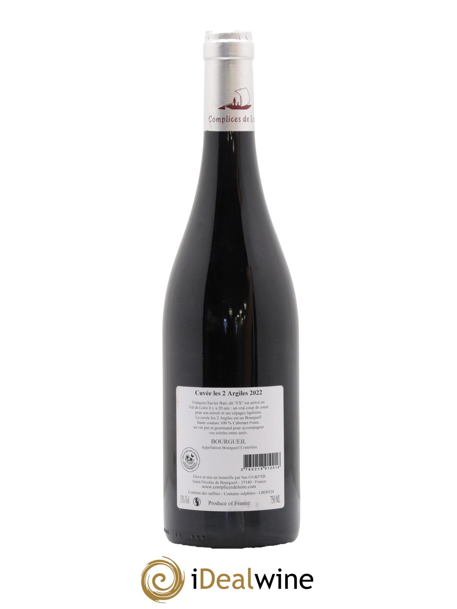 Bourgueil Les Deux Argiles F.X. Barc 2023 - Lot of 1 bottle - 1