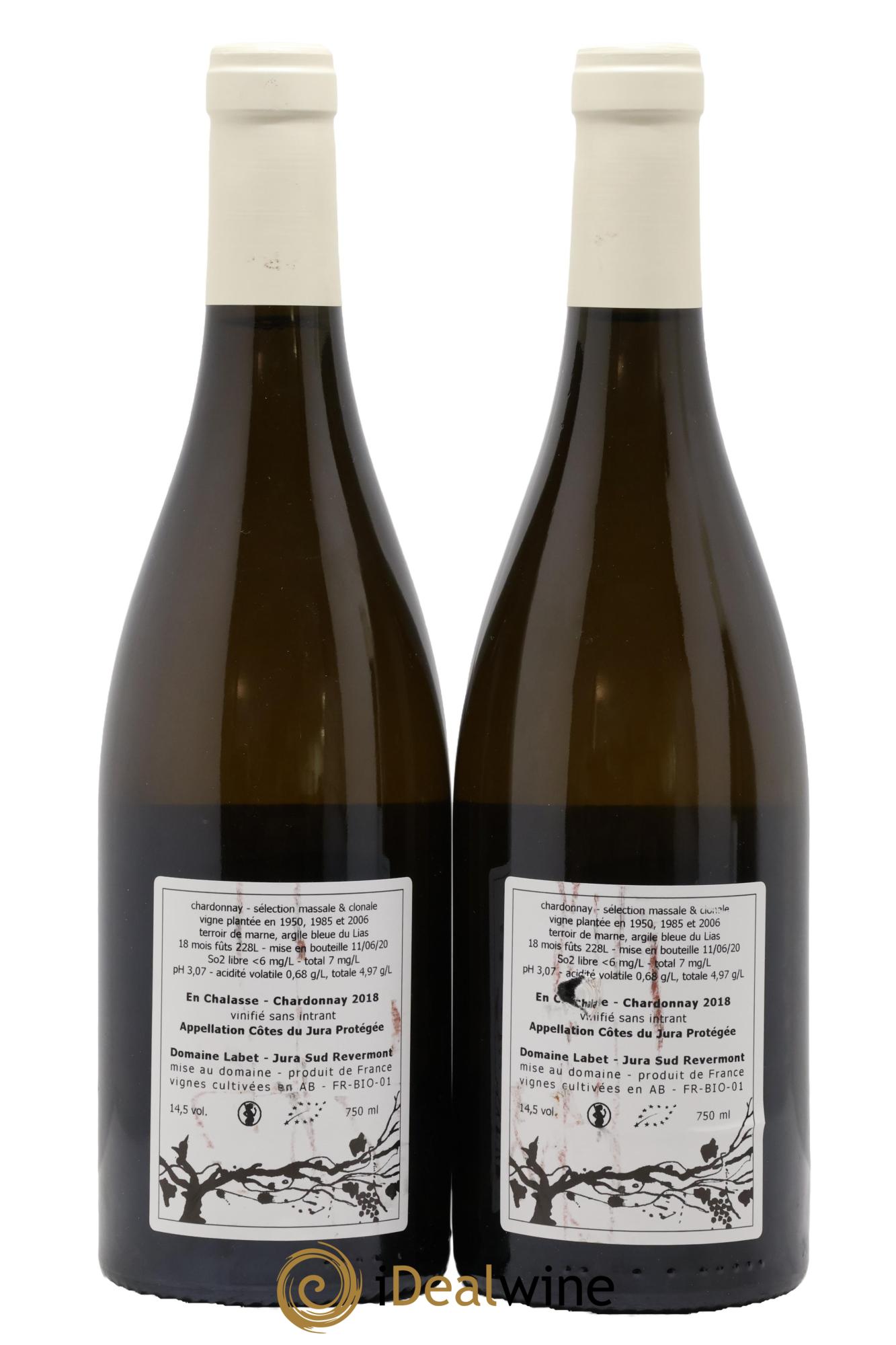 Côtes du Jura Chardonnay En Chalasse Romain - Julien - Charline Labet 2018 - Lot of 2 bottles - 1