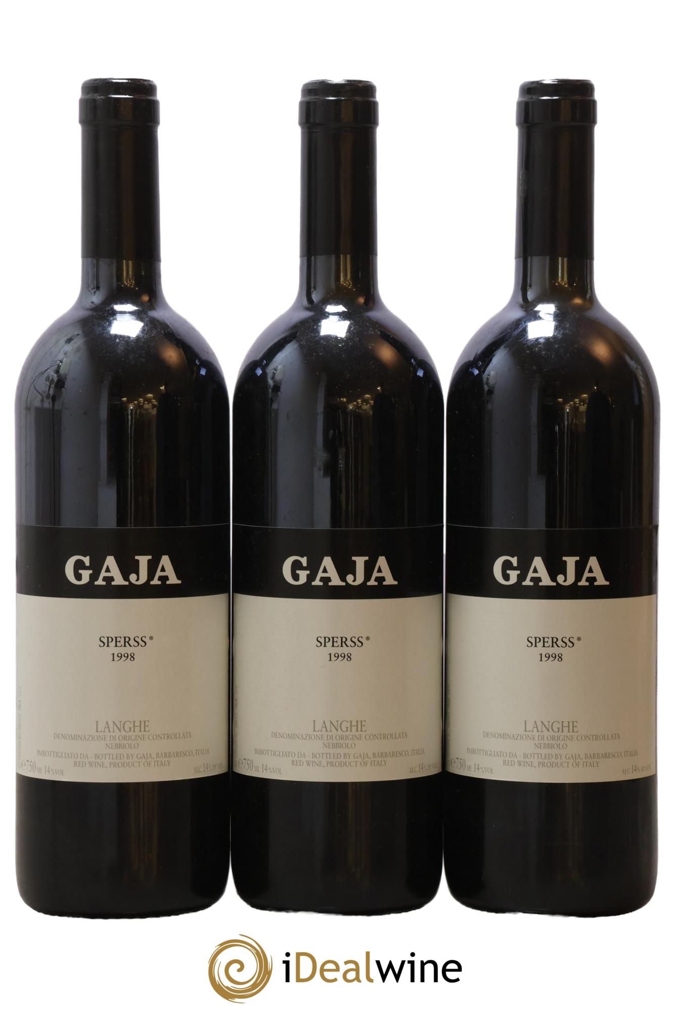 Langhe Sperss Angelo Gaja 1998 - Lot of 6 bottles - 1