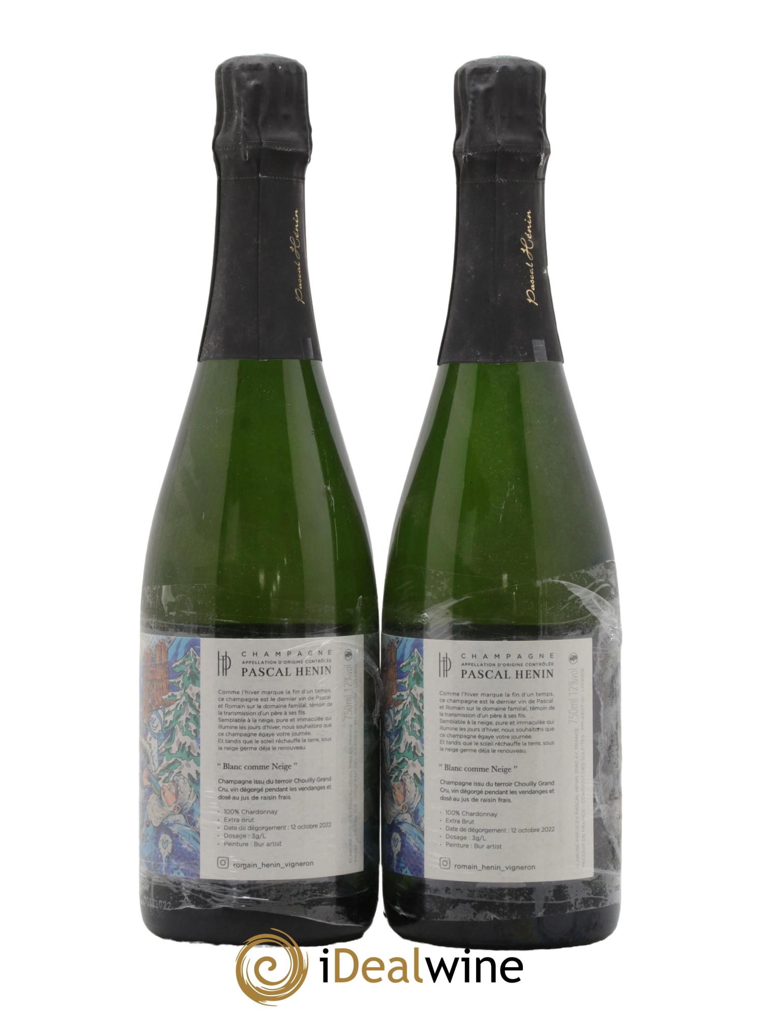 Blanc Comme Neige Pascal Henin - Romain Henin - Lot de 2 bouteilles - 1