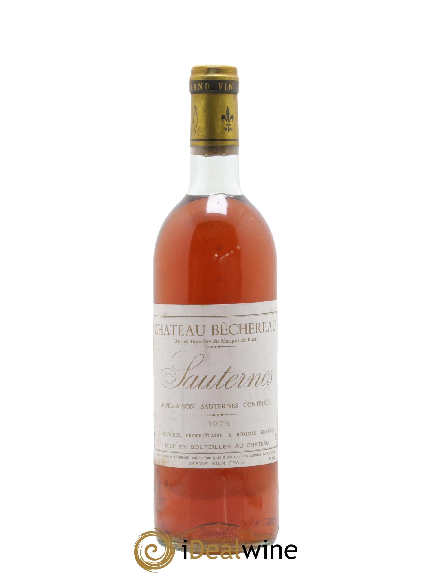 Sauternes Château Bêchereau 1975 - Lotto di 1 bottiglia - 0