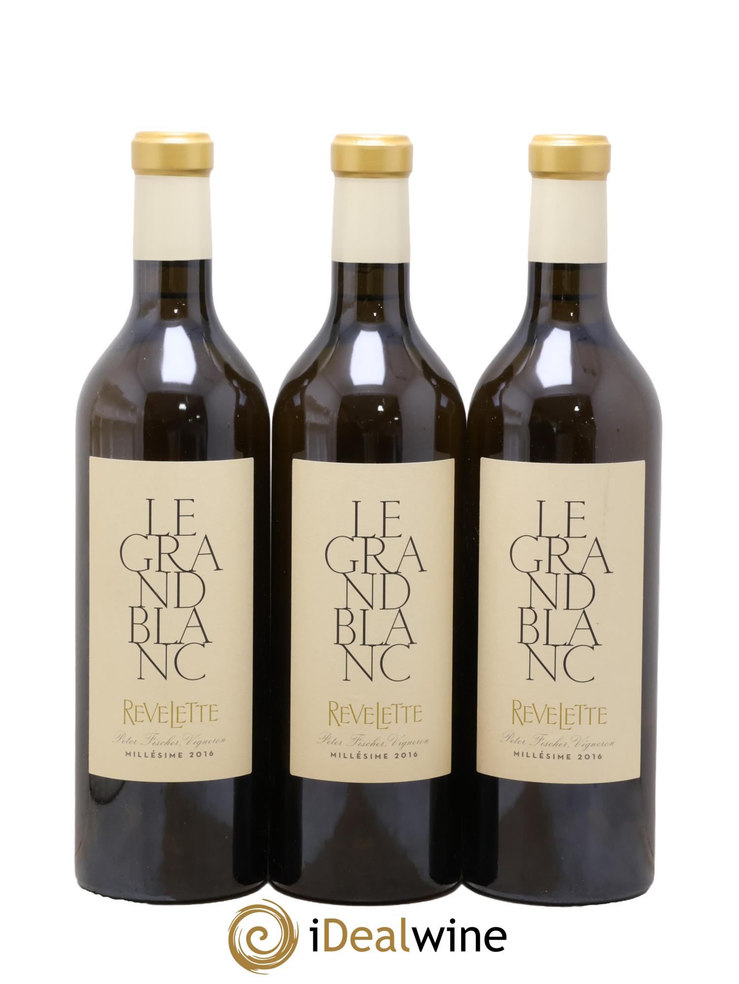 Méditerranée Château Revelette Le Grand Blanc Sandra & Peter Fischer 2016 - Lot de 3 bouteilles - 0