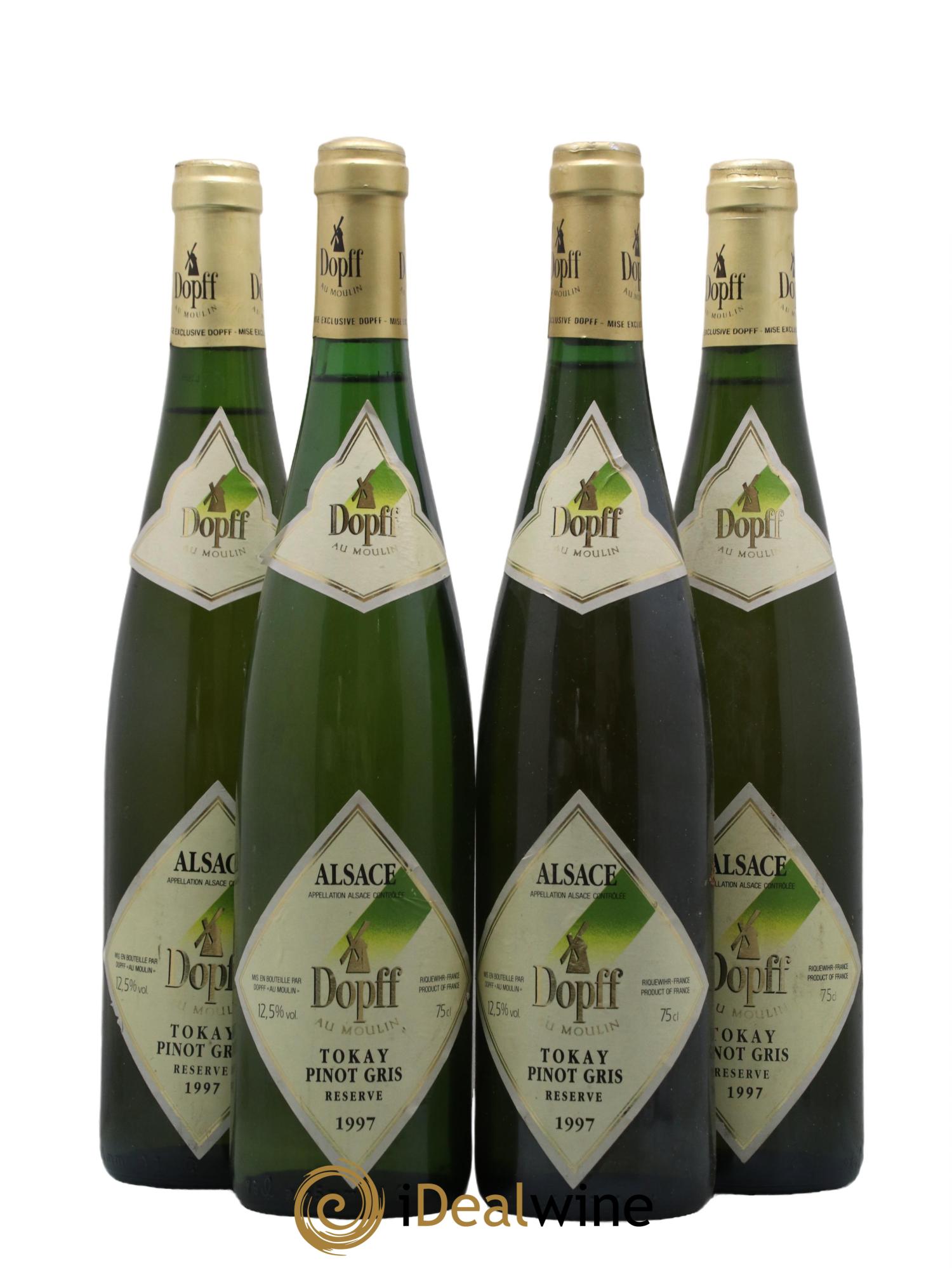Alsace Tokay Pinot Gris Reserve Domaine Dopff 1997 - Lot de 4 bouteilles - 0