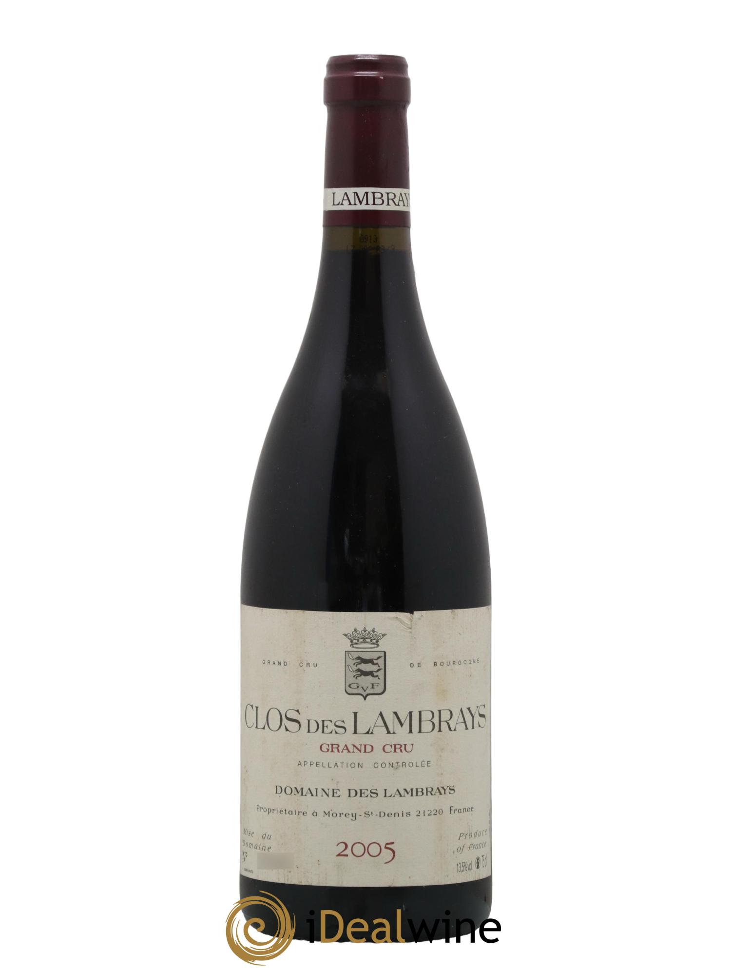 Clos des Lambrays Grand Cru Domaine des Lambrays 2005 - Lot de 1 bouteille - 0