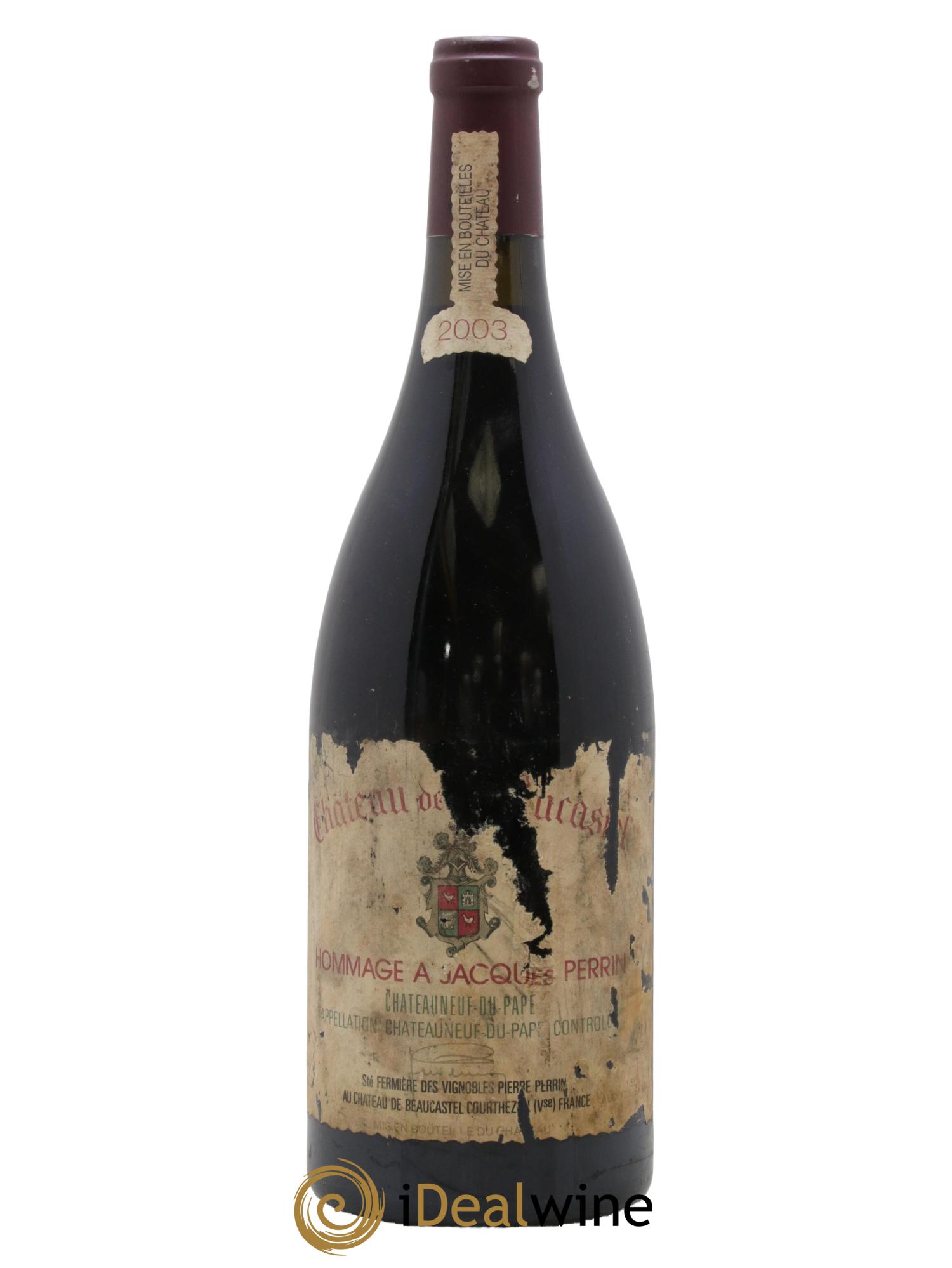 Châteauneuf-du-Pape Château de Beaucastel Hommage à Jacques Perrin Famille Perrin 2003 - Lot de 1 magnum - 0