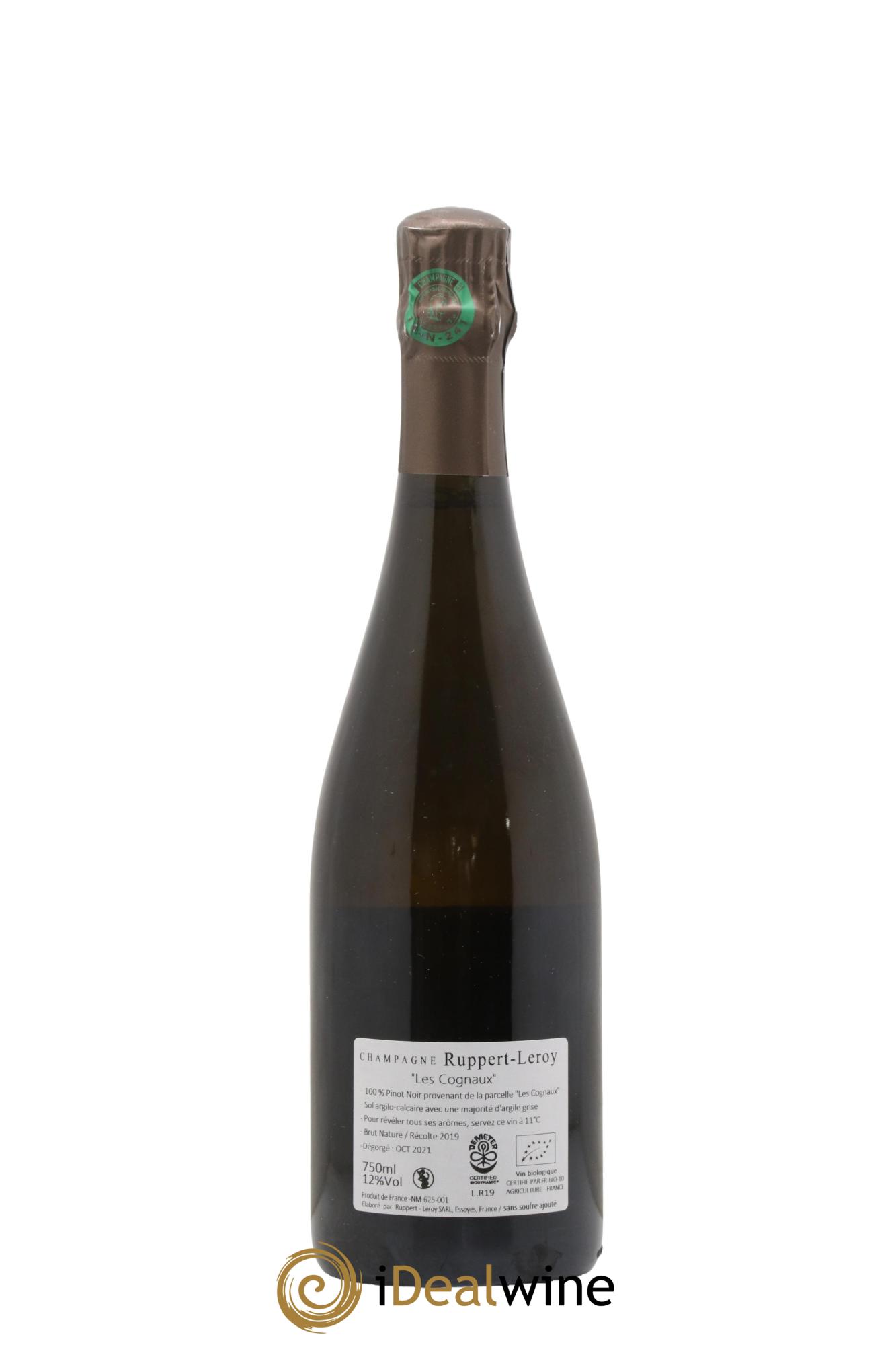 Les Cognaux Brut Nature Ruppert-Leroy 2019 - Lot of 1 bottle - 1
