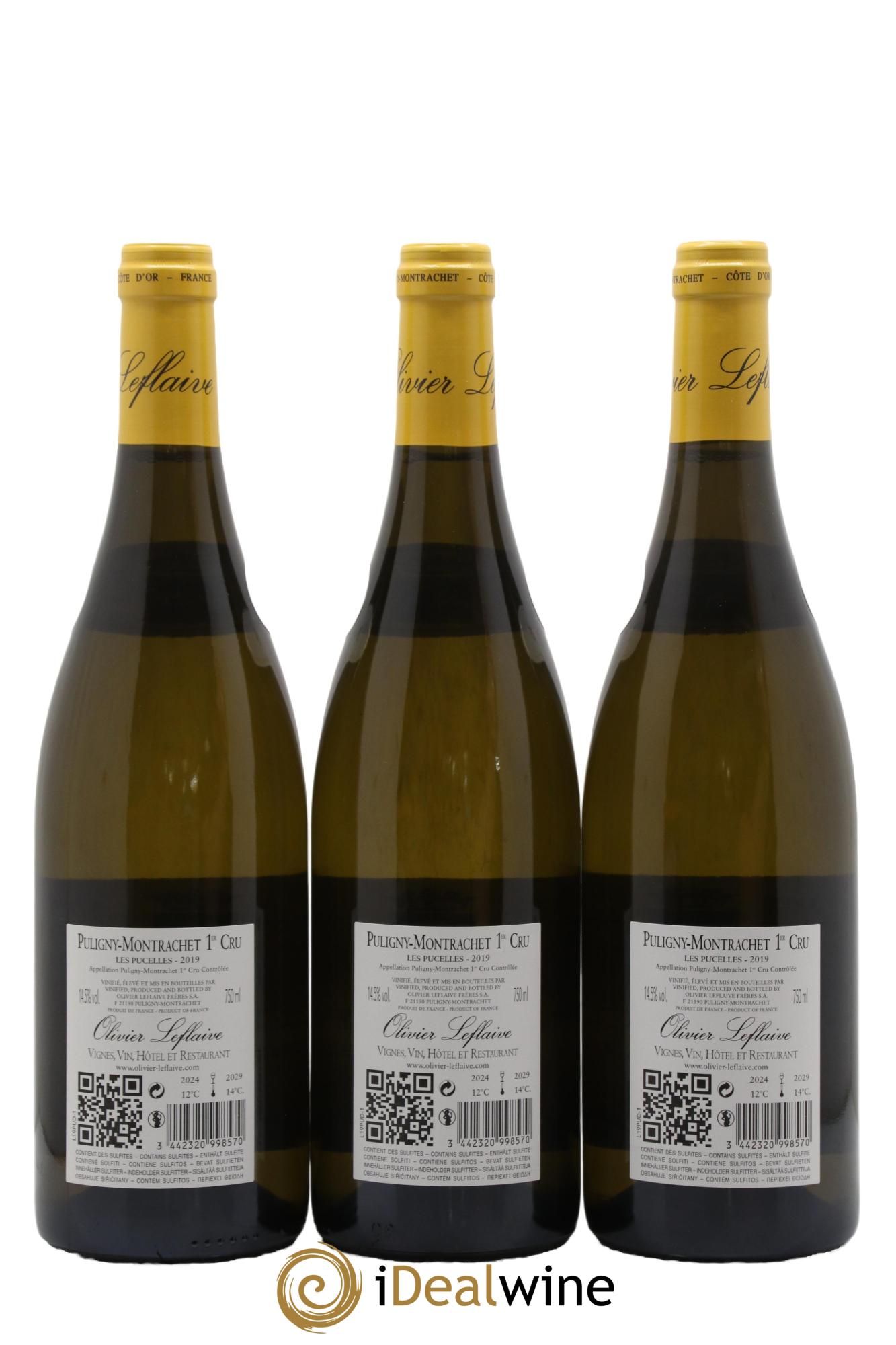 Puligny-Montrachet 1er Cru Les Pucelles Olivier Leflaive 2019 - Lot de 3 bouteilles - 1