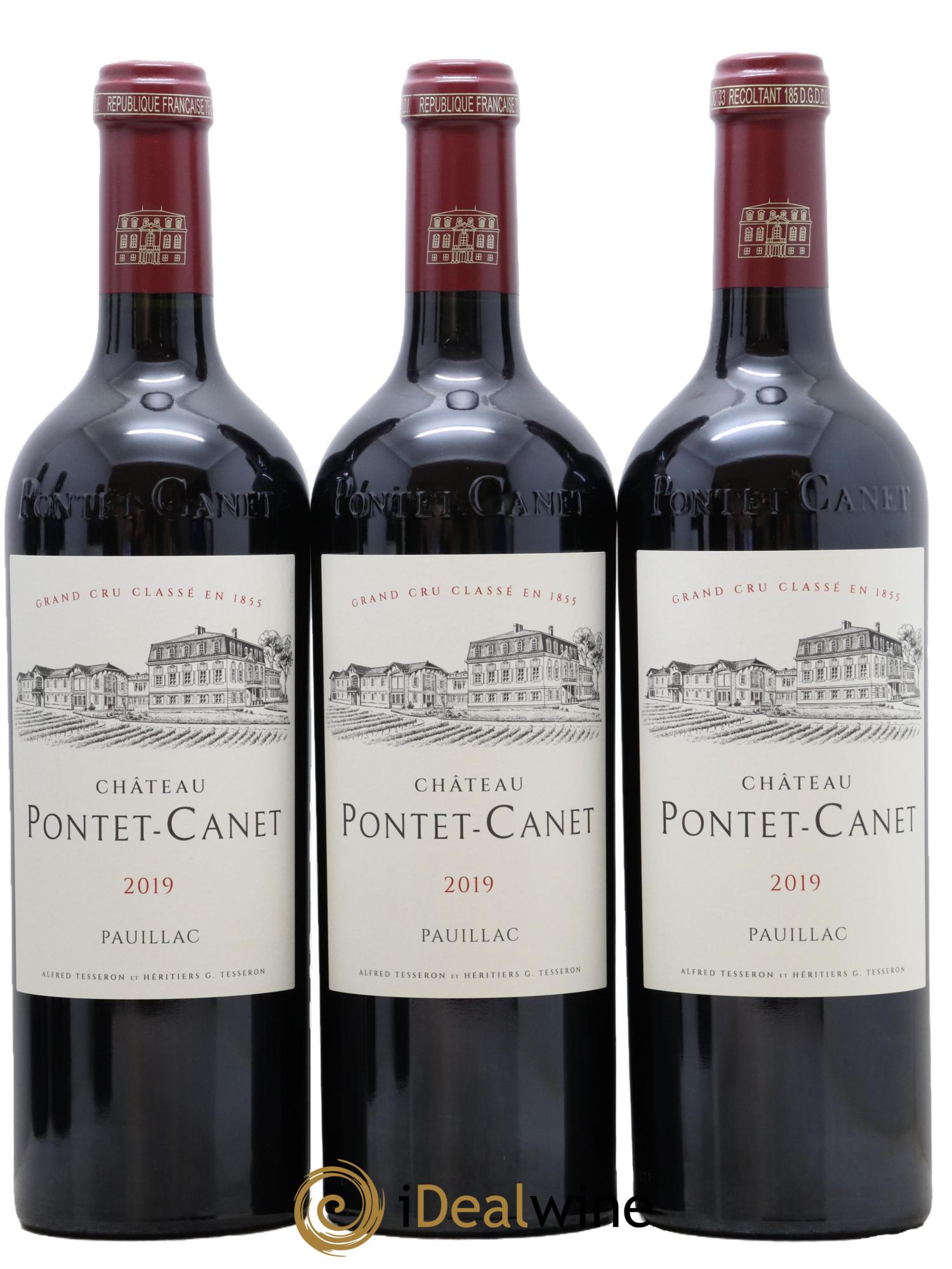 Château Pontet Canet 5ème Grand Cru Classé 2019 - Lot de 6 bouteilles - 1