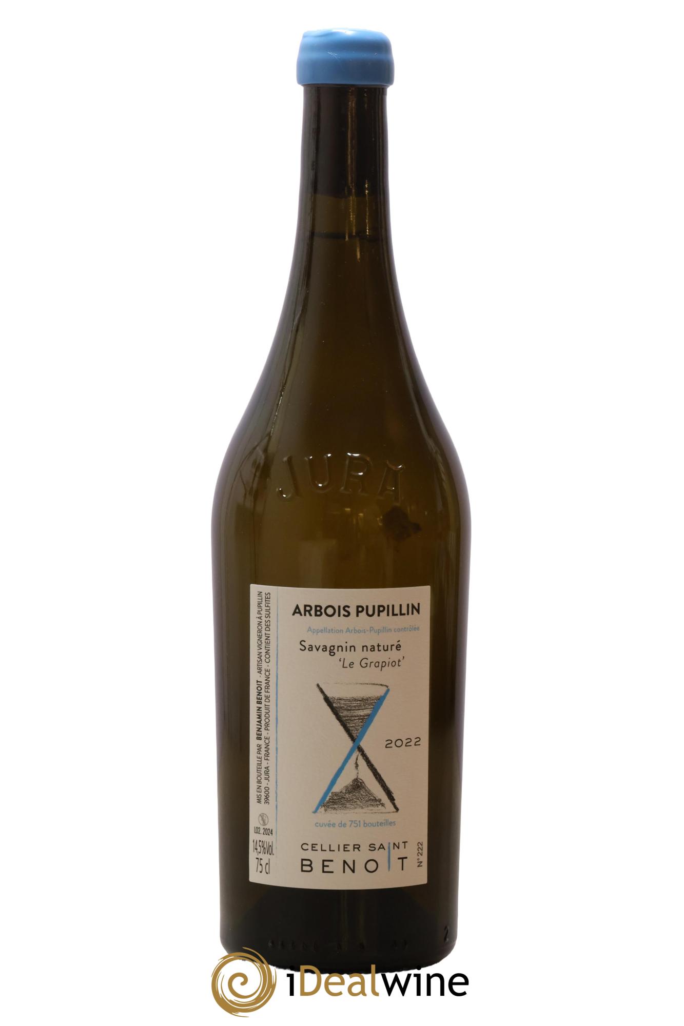 Arbois-Pupillin Le Grapiot Cellier Saint Benoît 2022 - Lot de 1 bouteille - 0